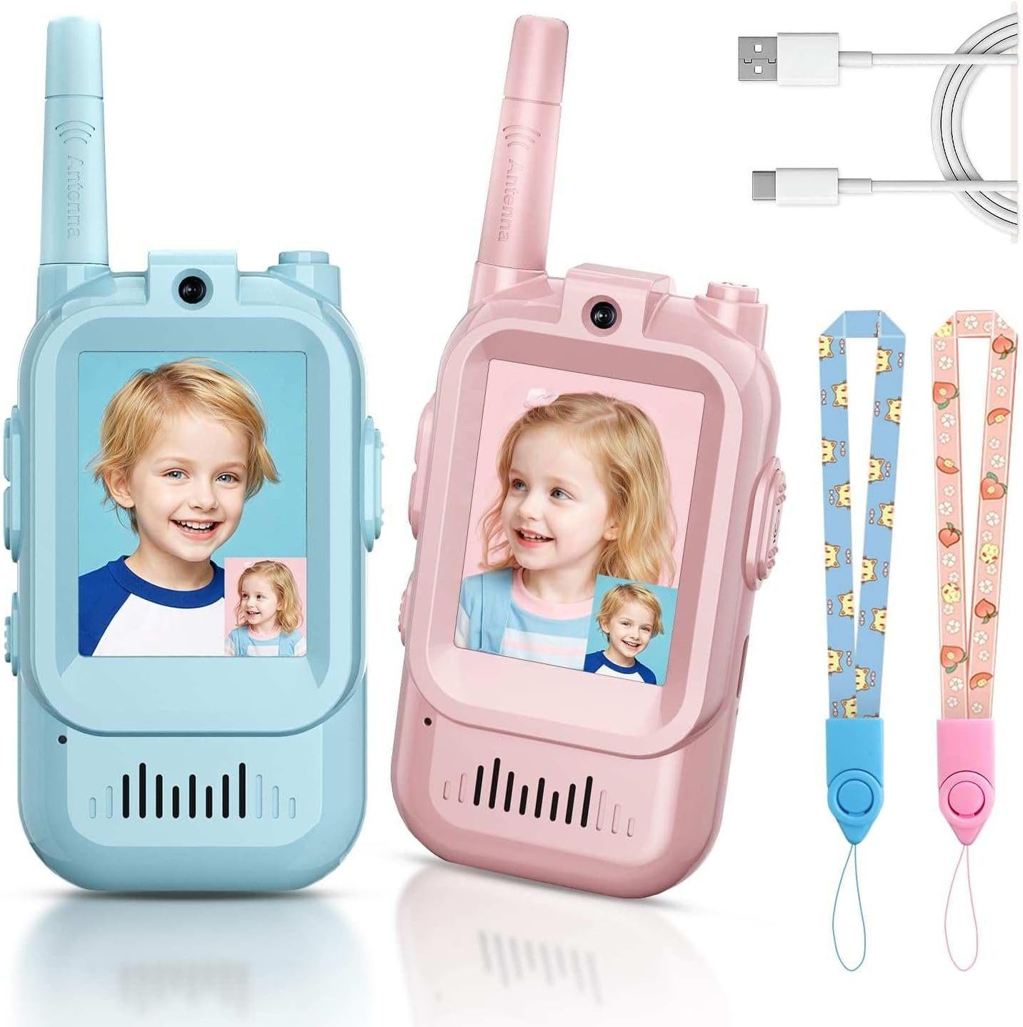 VEKROBOT Walkie Talkie Video Walkie talkie Kinder ohne SIM Karte Ton Bild Familienspielzeug, (1-St), Eltern Kind Walkie talkie lustiges Familienspielzeug
