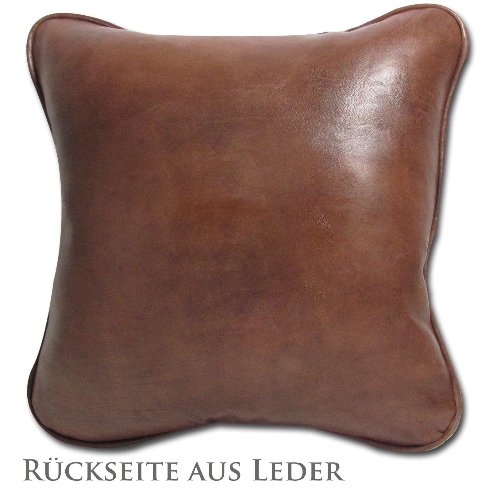 ALMADIH Dekokissen Lederkissen L Sofakissen Zierkissen Rückenkissen