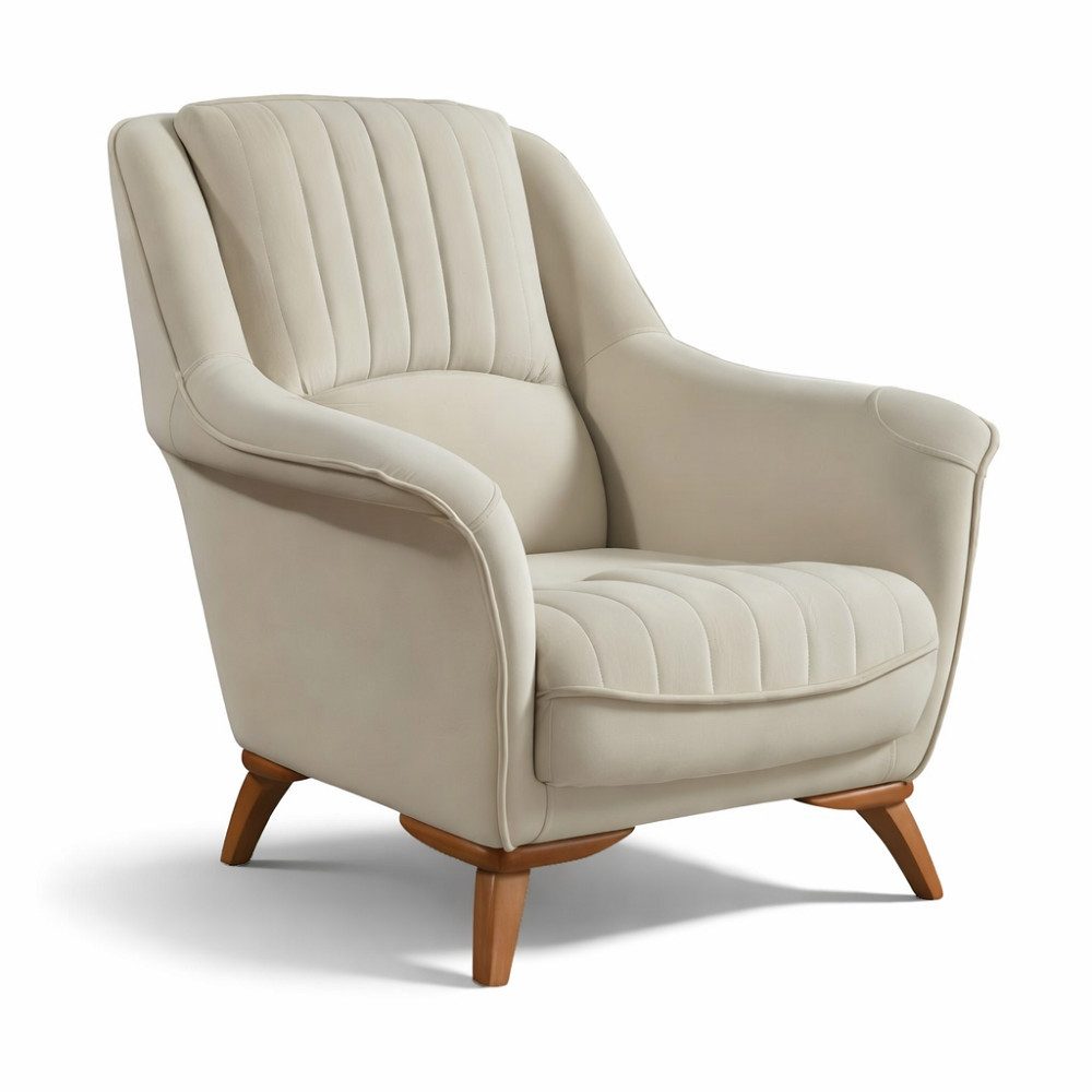 JVmoebel Sessel Luxus Relaxsessel Weiß klassisches Design, weich gepolstert Sofort, Made in Europa