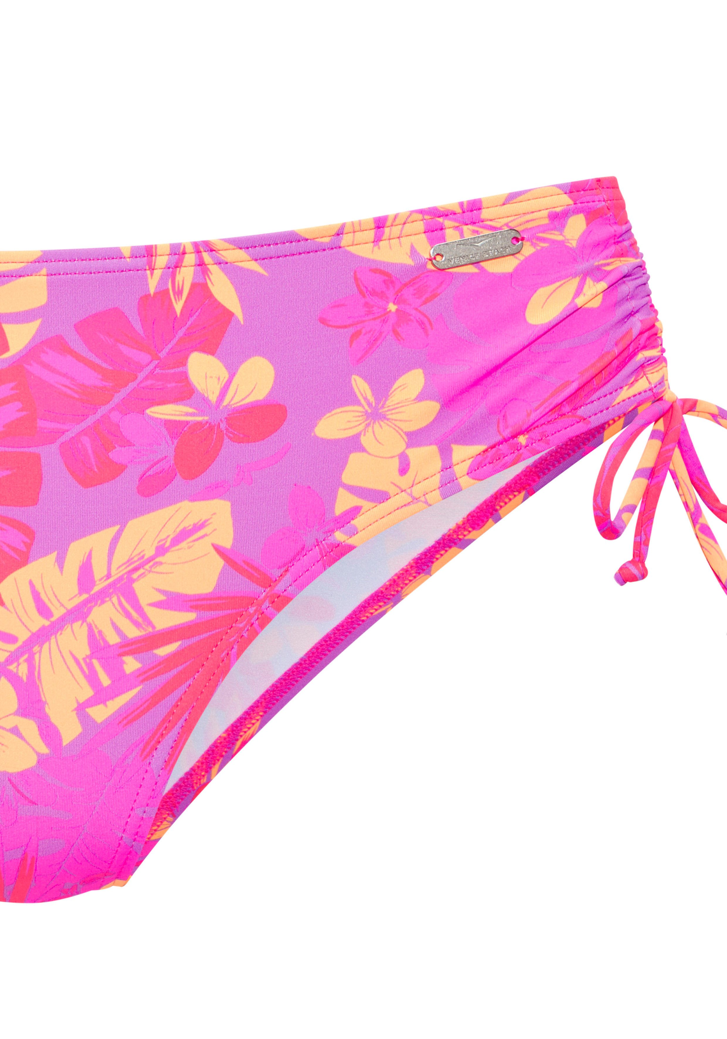 Venice Beach Bikini-Hose Kaitlyn mit floralem Allover-Print