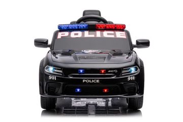 ES-Toys Elektro-Kinderauto Kinderauto Dodge Polizei, Belastbarkeit 30 kg, Sirene, Polizei-Lichter, Fernbedienung