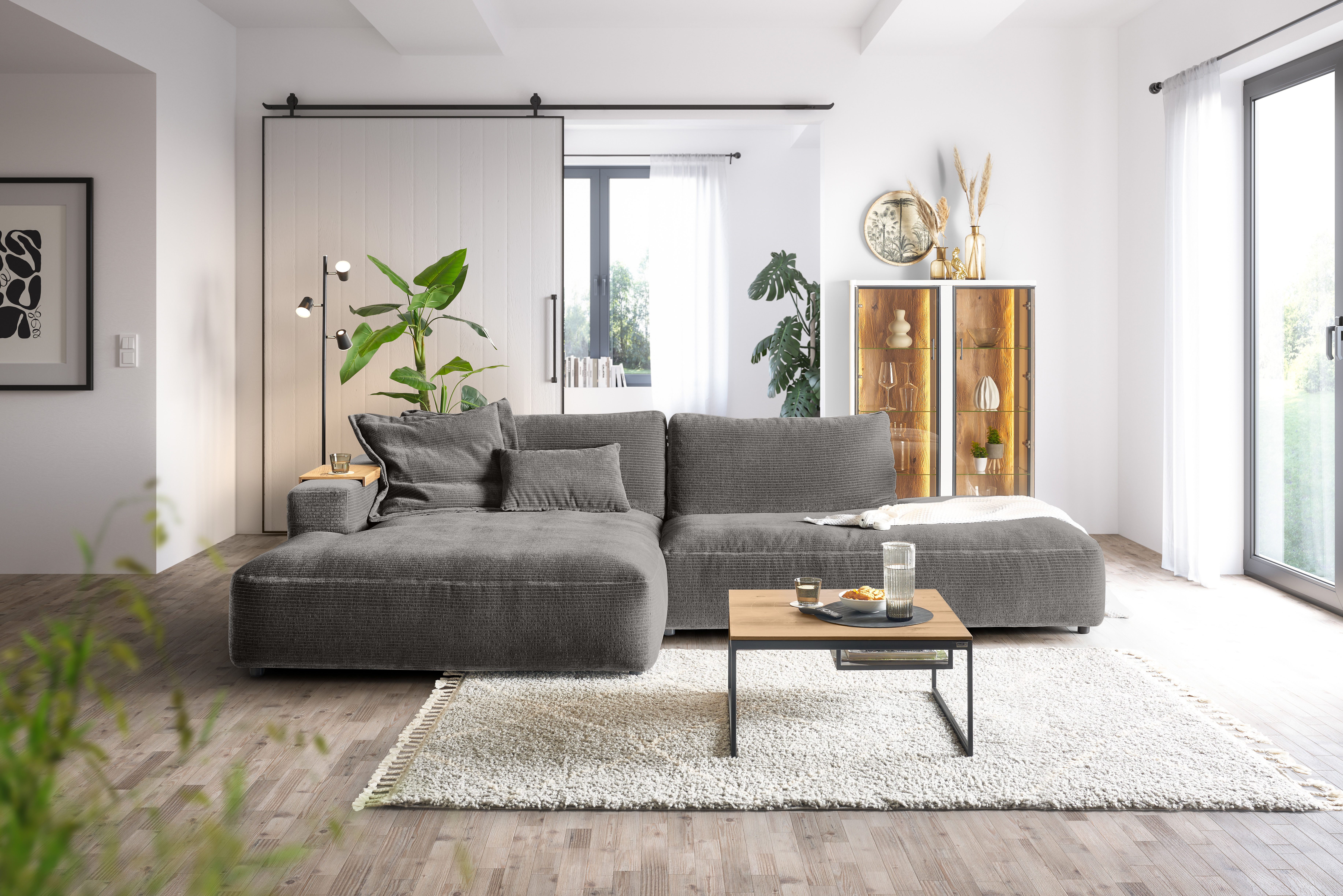 Musterring Ecksofa Lucia modern und bequem, Breite 330cm, L-Form, verschiedene Farben, großer Longchair mit Armlehne, B330 x T190 cm