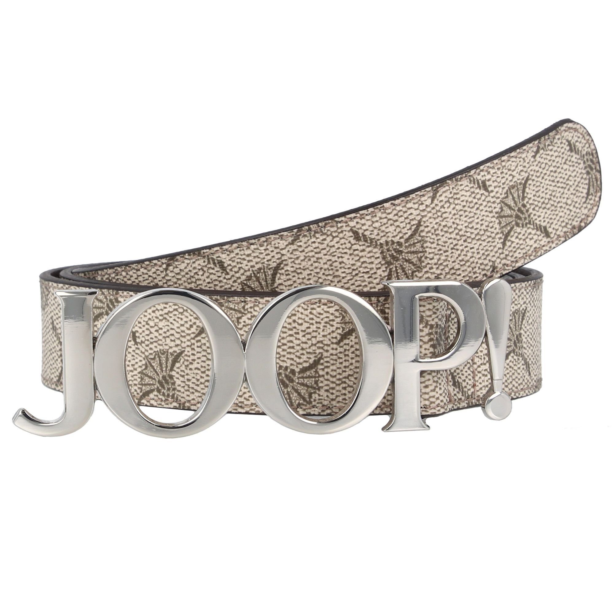 Joop! Ledergürtel Koppelverschluss beige-silver