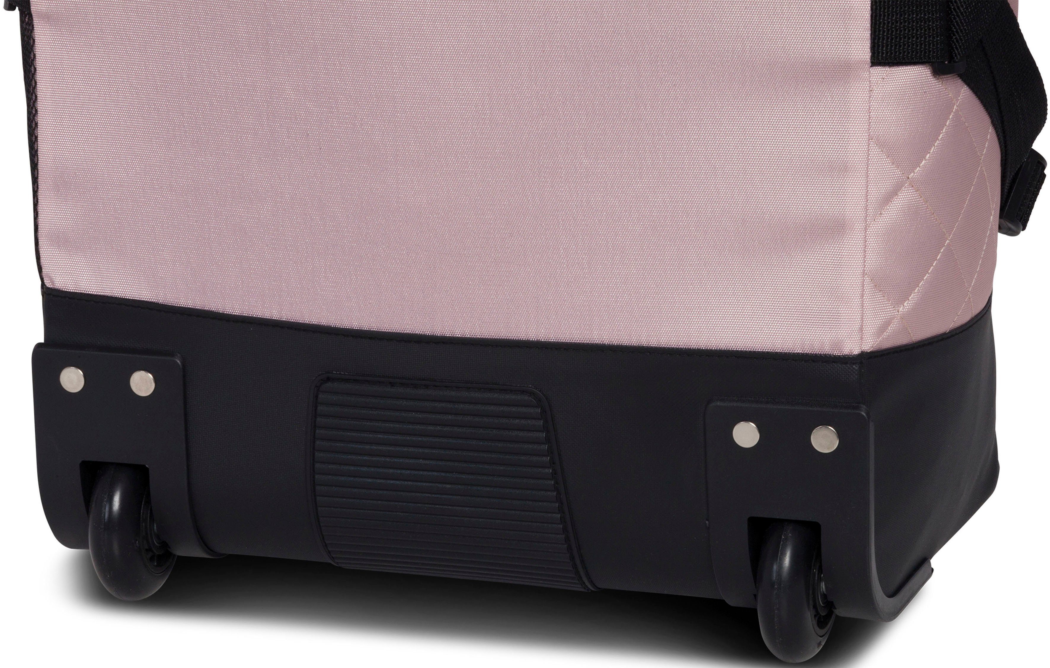 33 l, rosa Einkaufstrolley Punta-Wheel-Shopping-Roller, edler mit Golddetails abgestepter Look fabrizio® und Oberfläche