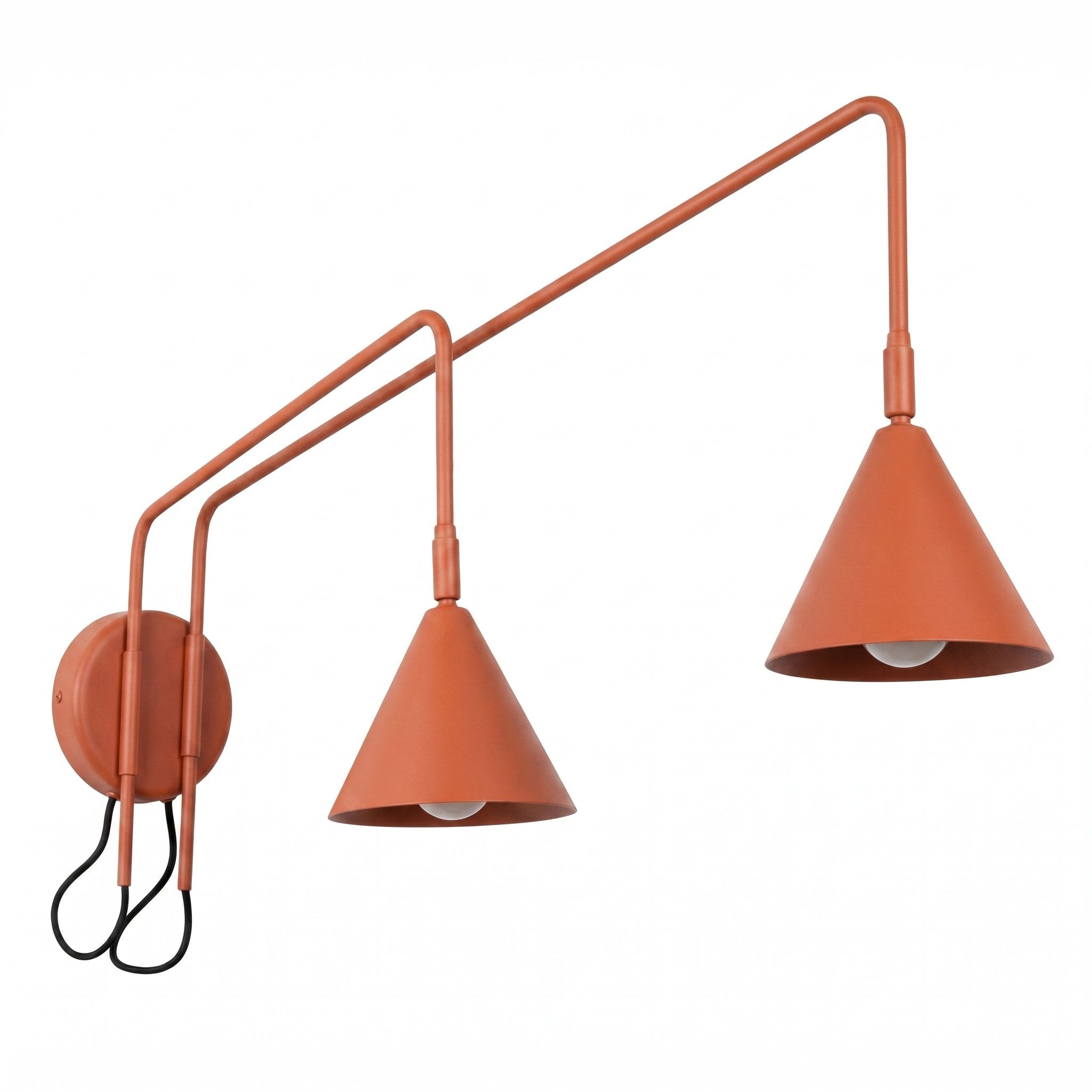 SOLLUX lighting Wandleuchte Wandleuchte NOX 2 rote ocker mit einem Schalter, Nicht enthalten
