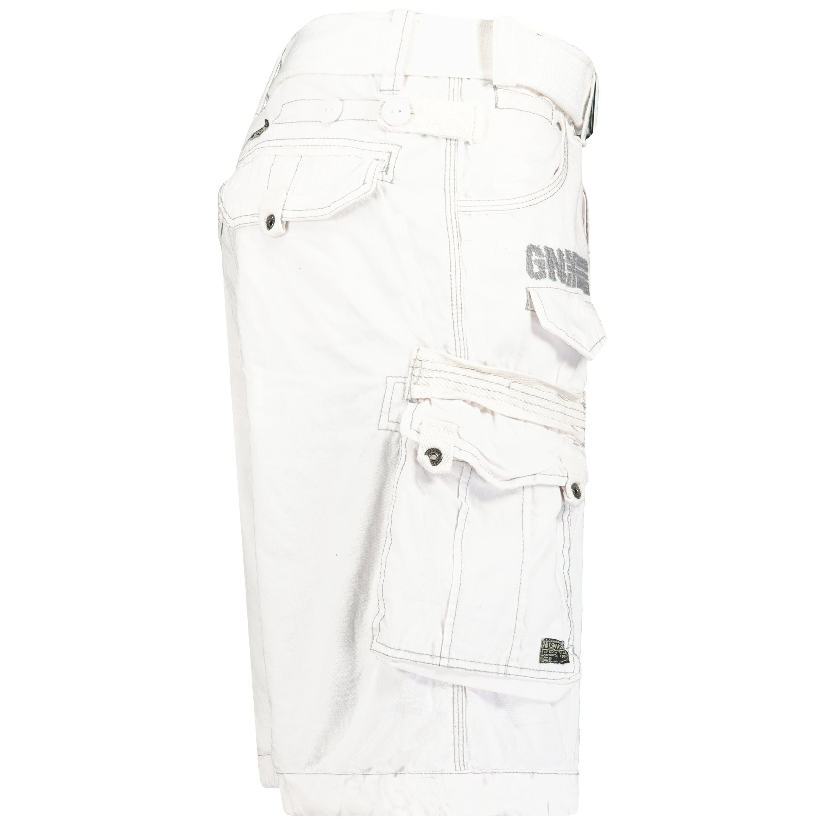 Geographical Norway Cargoshorts kurze Hose aus Baumwolle, Sommer-Bermuda (Packung, 1-tlg) Herrenshorts mit Gürtel Größe S bis 5XL