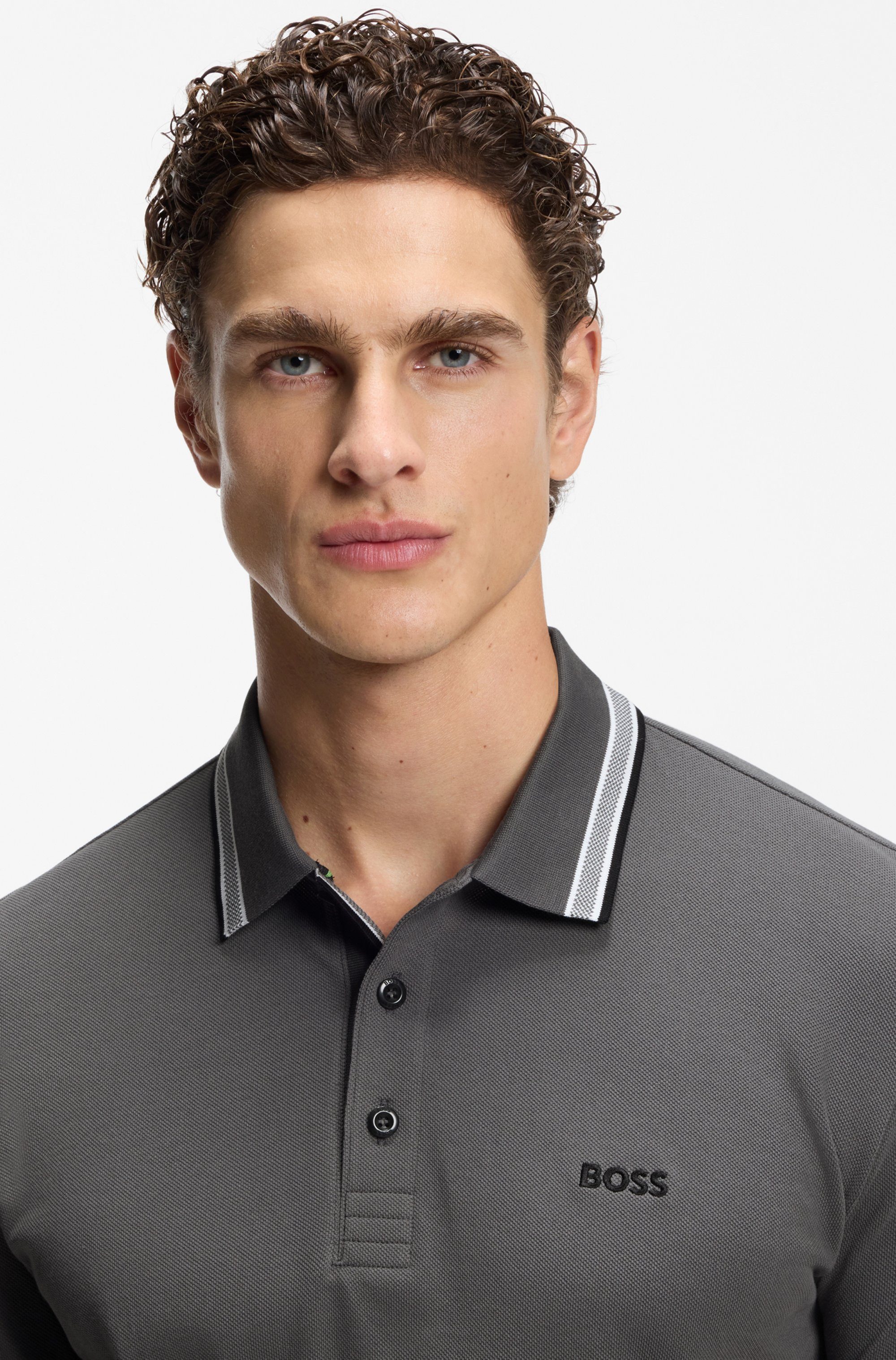 BOSS GREEN Poloshirt Paddy mit kontrastfarbenen Streifen am Kragen günstig online kaufen