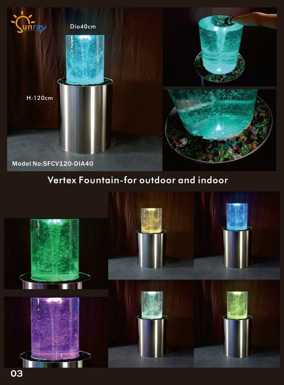 Stehleuchte LED JVmoebel Wassersäulen Stehlampe Neu Tisch Stehlampe Dekorativ Säule
