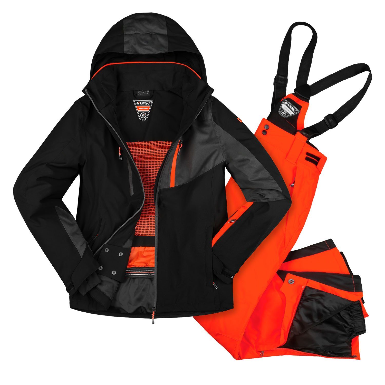 Killtec Skianzug Jungen Skihose & Skijacke in schwarz-rot Gr. 128