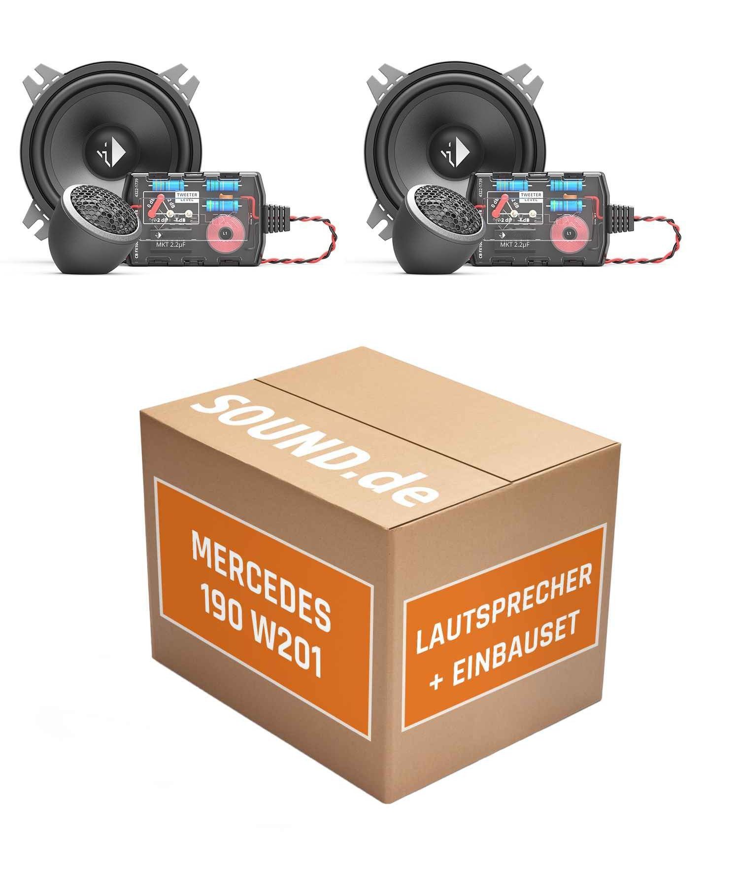 JUST SOUND best choice for caraudio Lautsprecher Einbauset vorne Helix CB K100.2-S3 für Mercedes 190 W201 Auto-Lautsprecher (60 W)