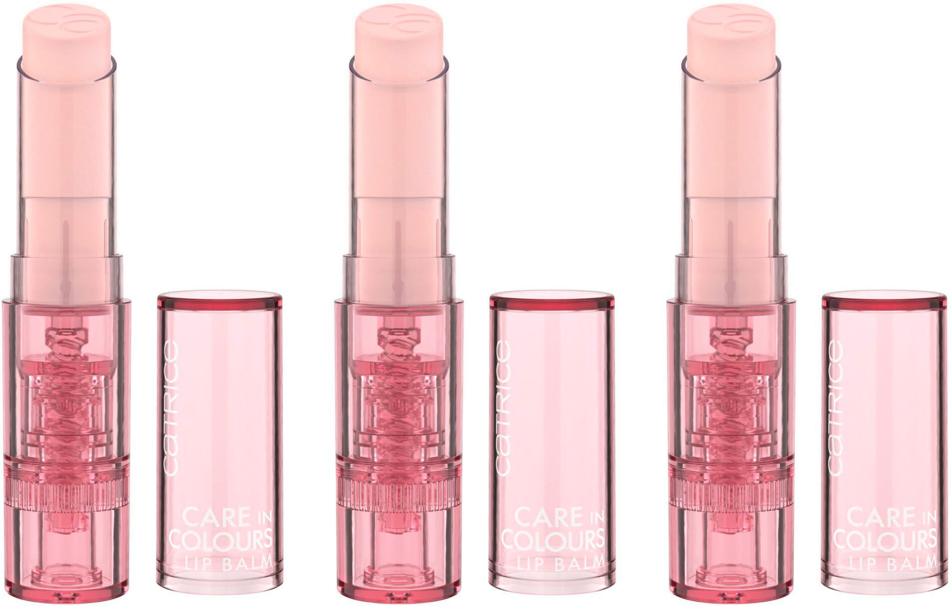 Catrice Lippenbalsam Care In Colours Lip Balm, 3-tlg., mit Shea- und Kakaobutter
