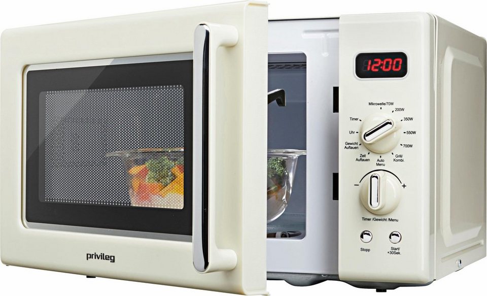 Comfee Kombi Mikrowelle 700 W mit Grill 1000 W Silber Timer Stand Mikro Display 