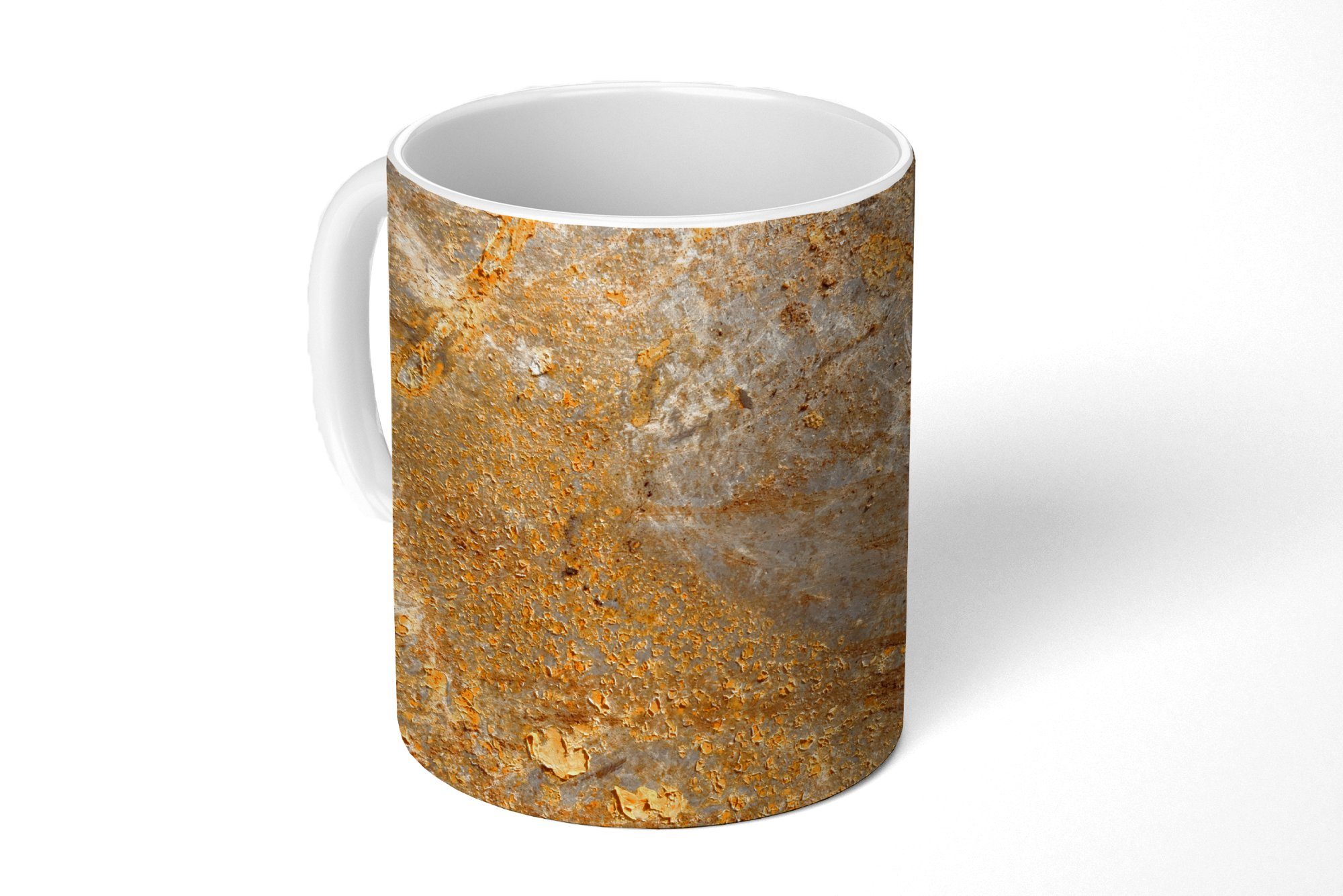 MuchoWow Tasse Metall - Rost - Gold - Grau - Textur, Keramik, Kaffeetassen, Teetasse, Becher, Teetasse, Geschenk