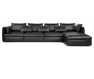 JVmoebel Ecksofa, Italienische Leder Stil Wohnzimmer Möbel Ecksofa Sofa Polster