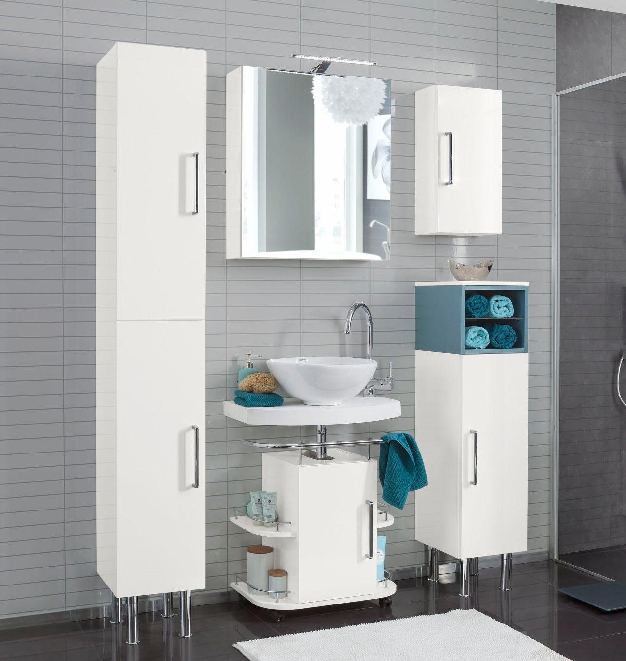 OPTIFIT Waschbeckenunterschrank »Napoli« mit Soft-Close-Funktion und Rollen, Breite 60 cm-kaufen