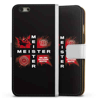 DeinDesign Handyhülle Bayer 04 Leverkusen Meister Offizielles Lizenzprodukt, Apple iPhone 6s Hülle Handy Flip Case Wallet Cover Handytasche Leder
