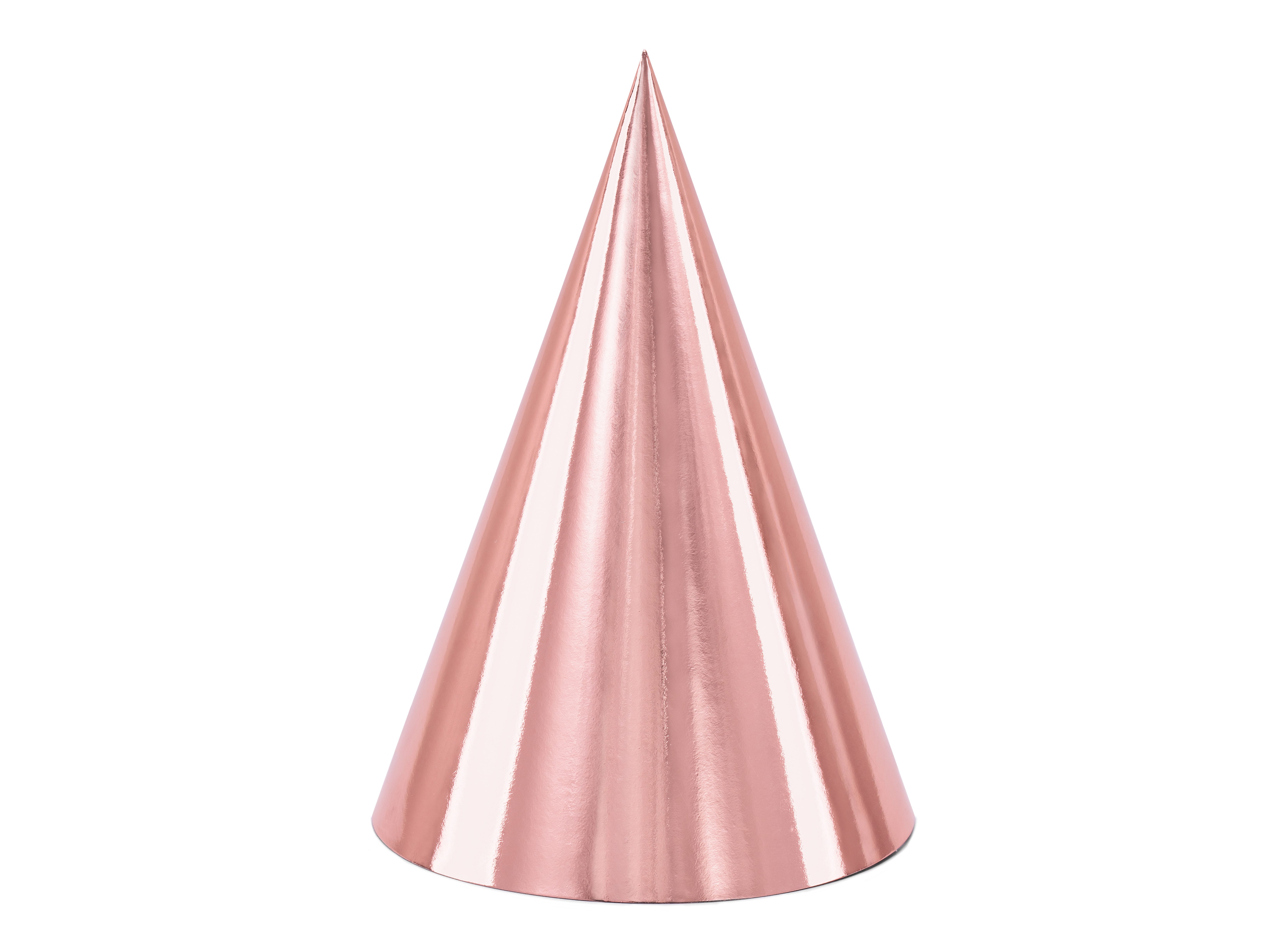 partydeco Kostüm PartyHut Rosegold 6Stk.