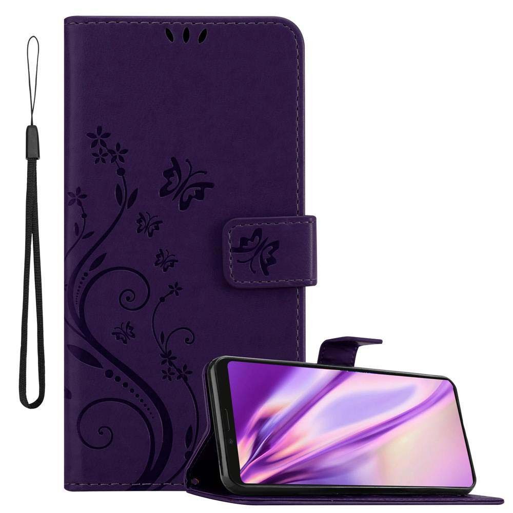 Cadorabo Handyhülle für Sony Xperia 1 / Xperia XZ4 Hülle Sony Xperia 1 / Xperia XZ4, Hülle Schutzhülle Blumen Flower mit Standfunktion Kartenfach Magnet