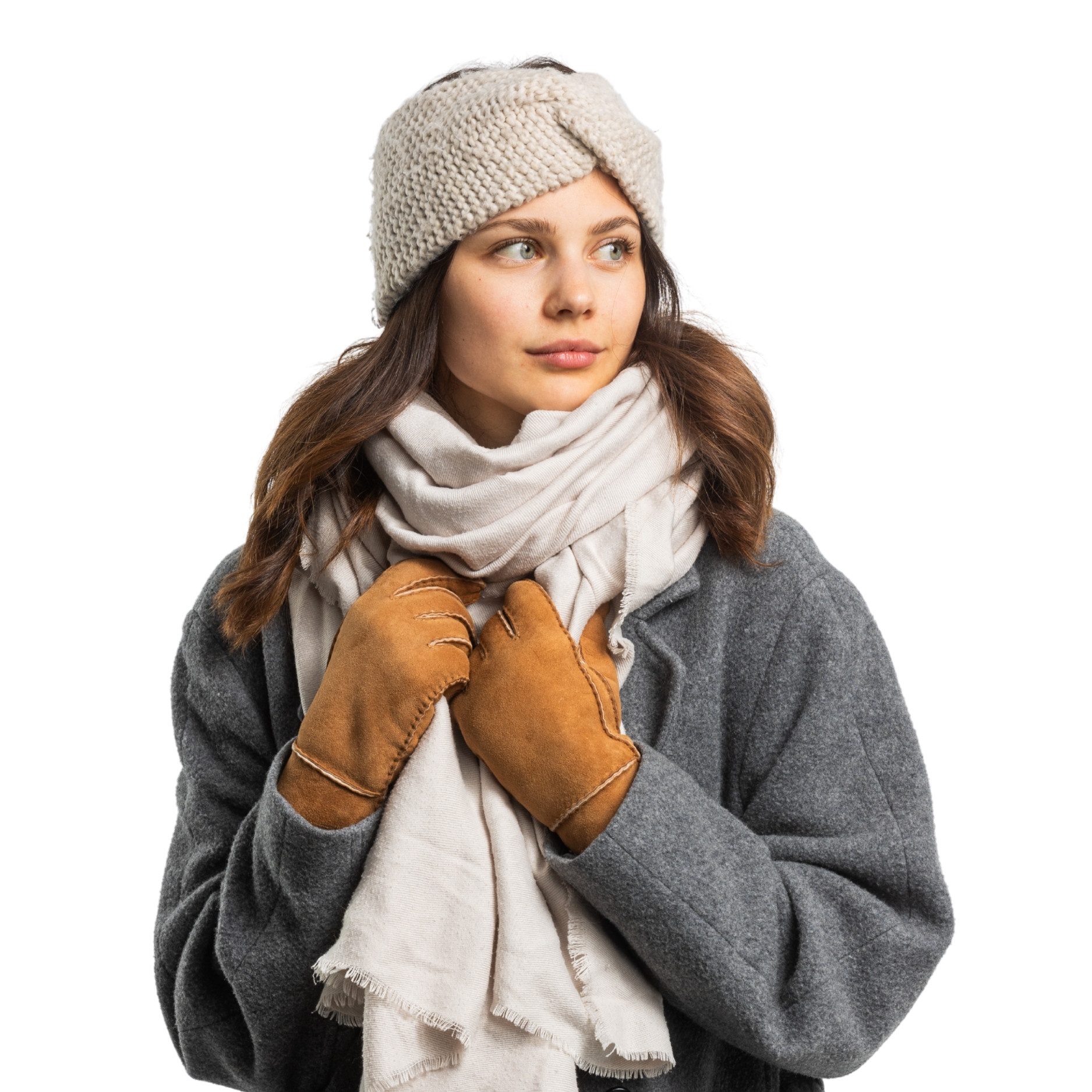 Hand Gewand by Weikert Lederhandschuhe EVA - Lammfell-Handschuhe aus spanischem Merino-Lammfell