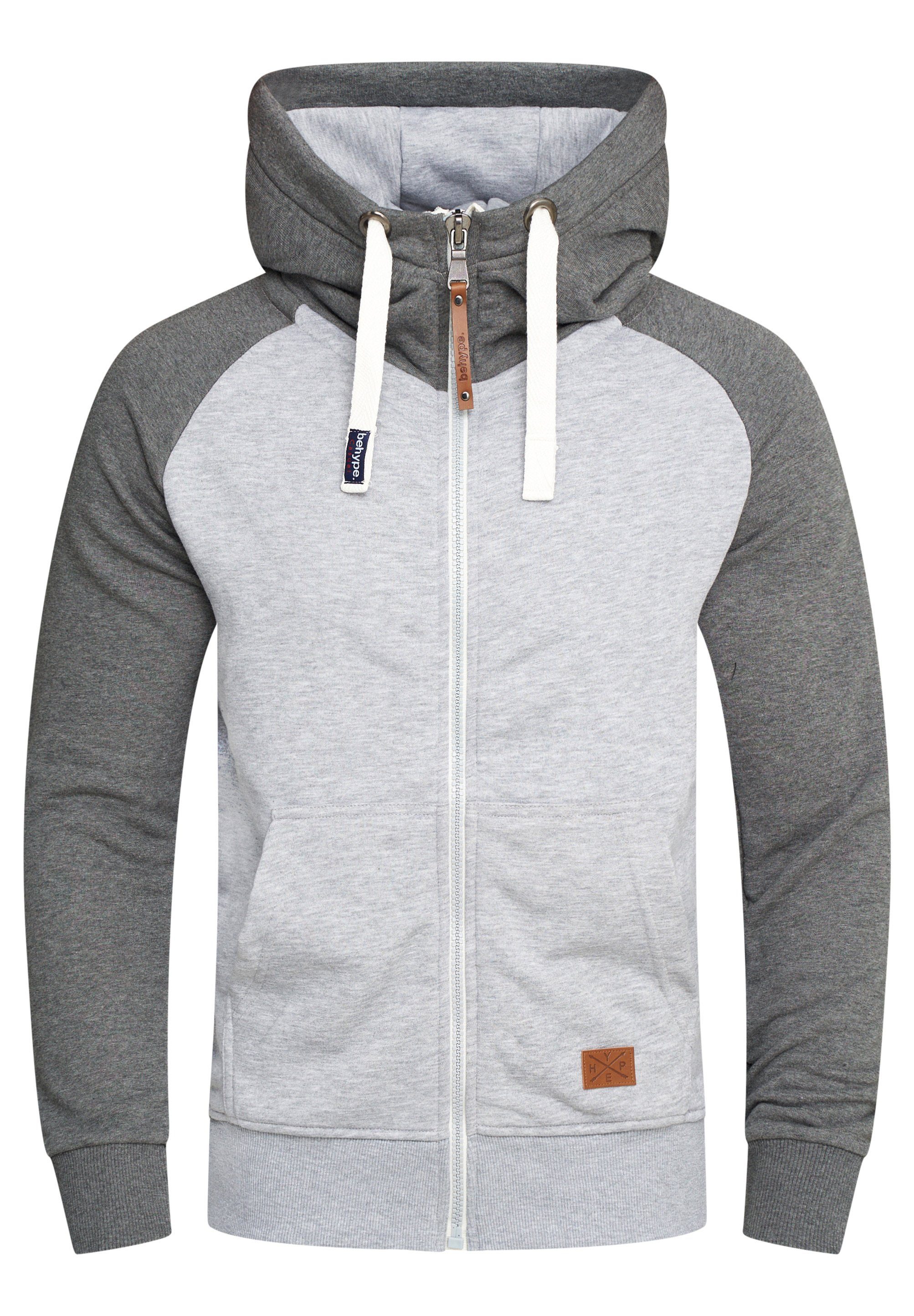 behype Kapuzensweatjacke BHDISUK Herren Kapuzenpullover Hoodie günstig online kaufen