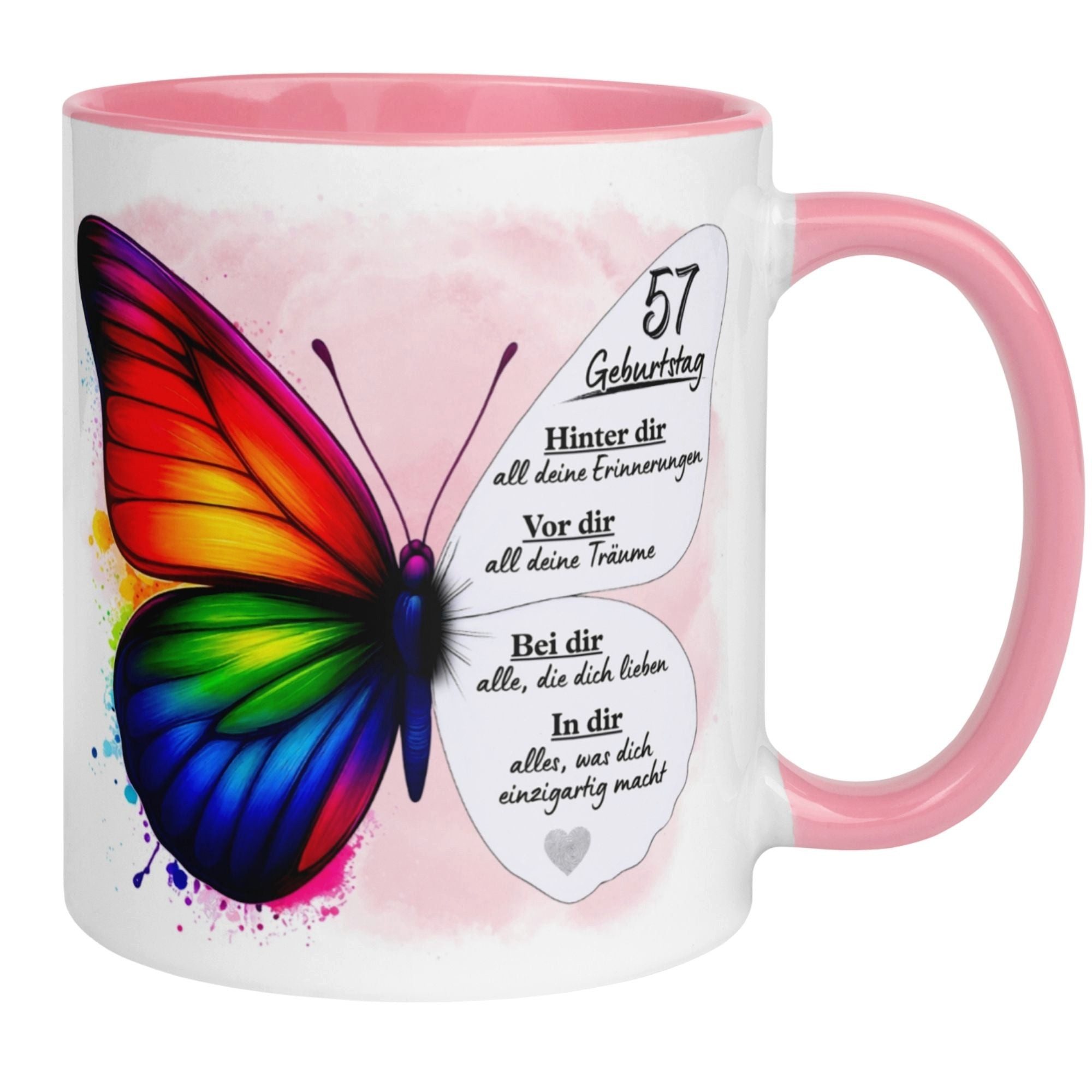 Momentals Tasse 57. Geburtstag Frau – Weil du einzigartig bist – Geburtstagsgeschenk, Gratis Versand · Links-&Rechtshänder · Spülmaschinenfest