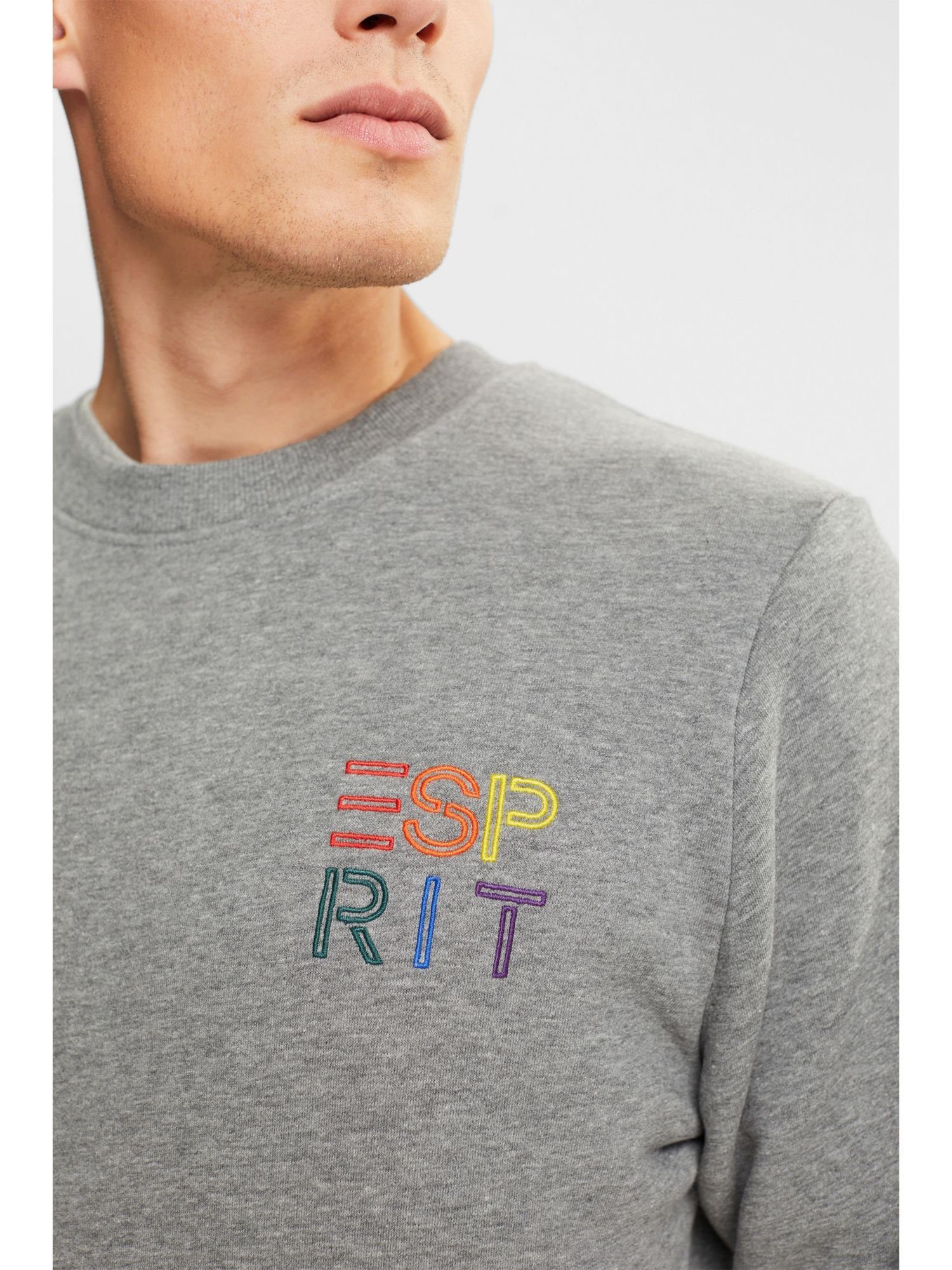 Sweatshirt Sweatshirt Logo-Stickerei Esprit mit (1-tlg) bunter
