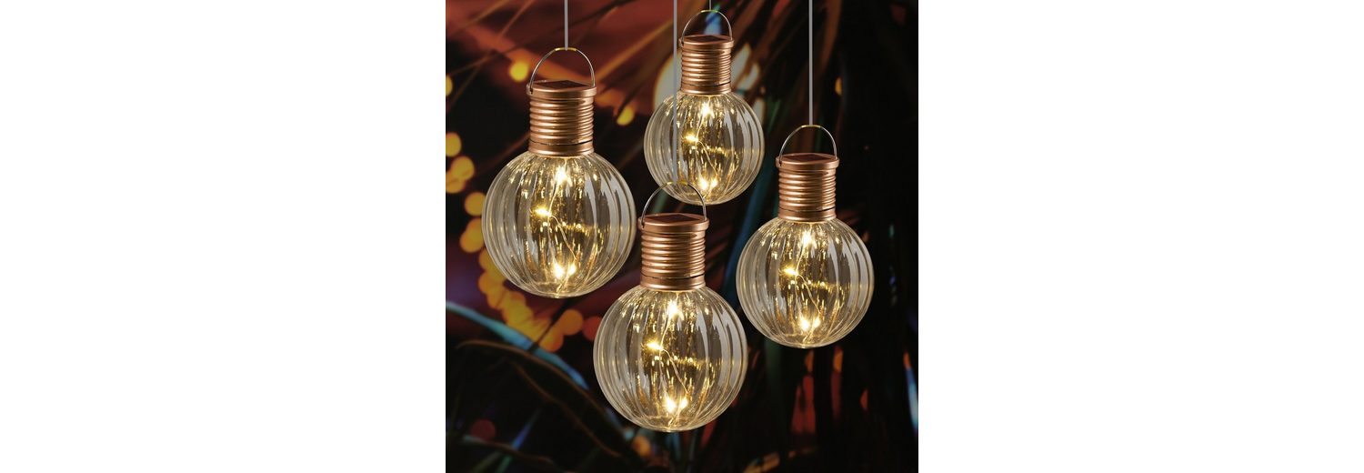 MARELIDA LED Solarleuchte »LED Solar Glühbirne Kugelleuchte hängend