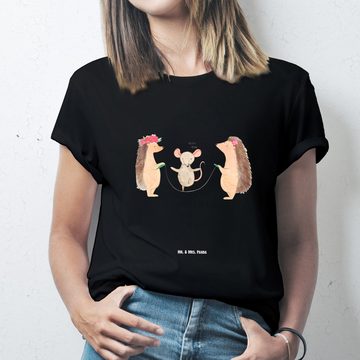Mr. & Mrs. Panda T-Shirt Igel Seilhüpfen - Schwarz - Geschenk, Tiermotive, Tiere, lustige Sprü (1-tlg)
