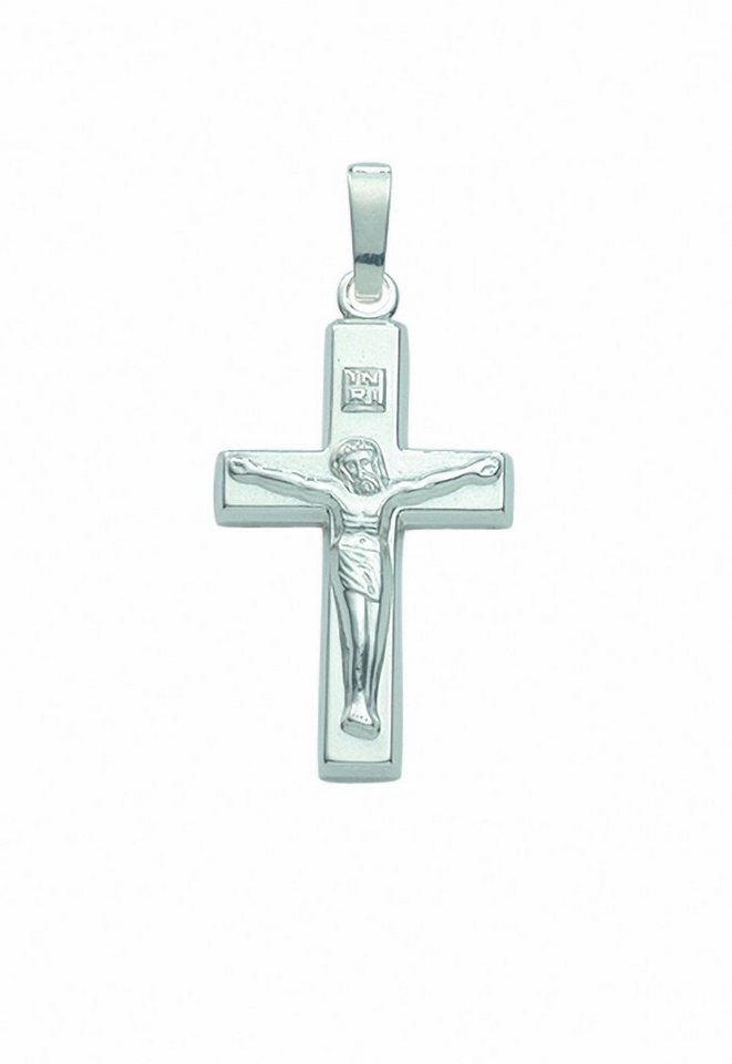 Adelia´s Kette mit Anhänger 925 Silber Kreuz Anhänger Korpus, Schmuckset -  Set mit Halskette, Anhänger - gefertigt aus: 925 Sterling Silber