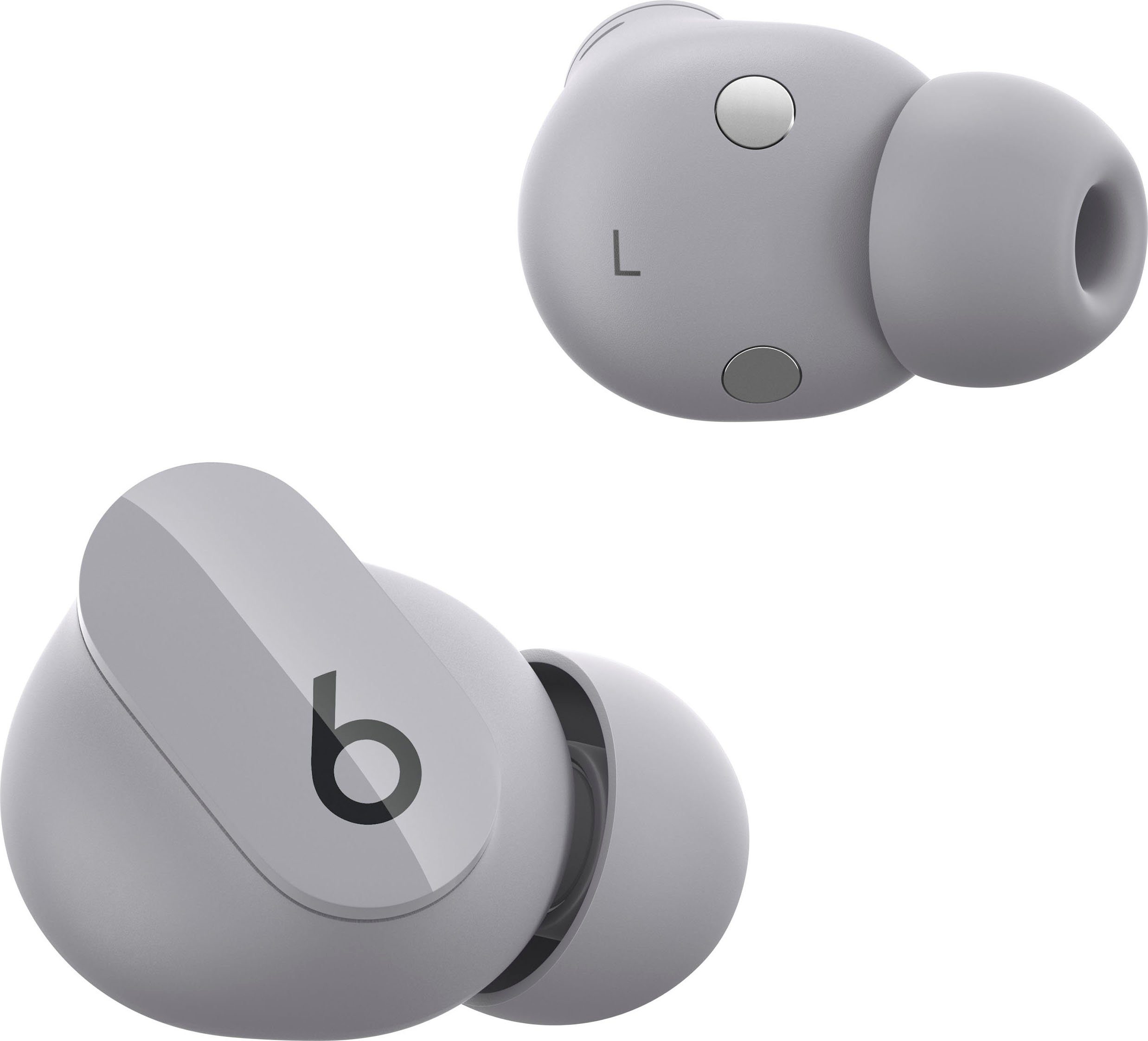 Beats by Dr. Dre Beats - Noise (ANC), Bluetooth, mit und Studio Musik, integrierte Cancelling für In-Ear-Kopfhörer (Active moon Buds kompatibel Steuerung Anrufe grey Kabellose mit Geräuschunterdrückung) Transparenzmodus, Siri, Siri