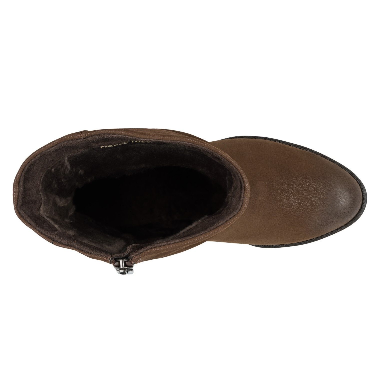 MARCO TOZZI Cowboy Stiefelette, Blockabsatz, Kurzstiefel, Westernstiefelette mit Flecht-Zierriemchen