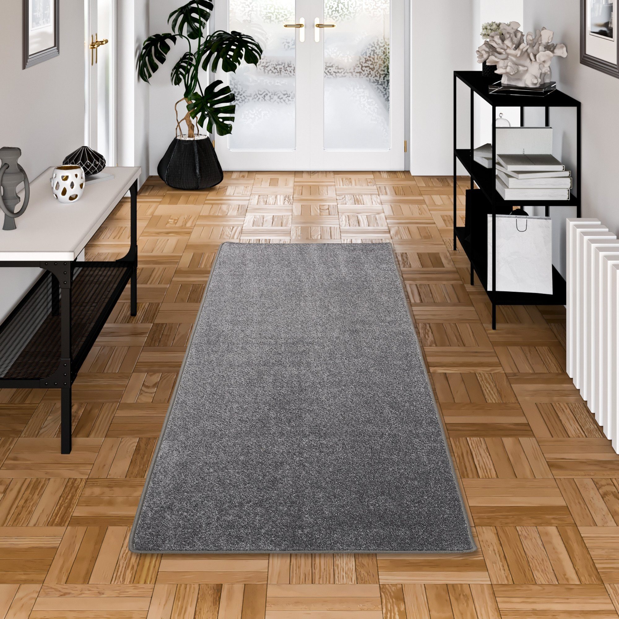 Läufer Hochflor Velours Läufer Teppich Luna, Snapstyle, Rechteckig, Höhe: 16 mm