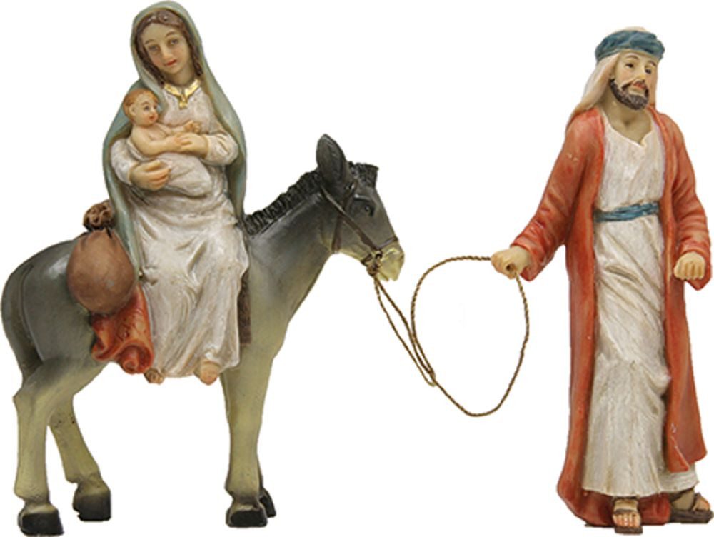 FADEDA Krippenfigur 2x FADEDA Hlg. Familie auf der Flucht, Höhe in cm: 15