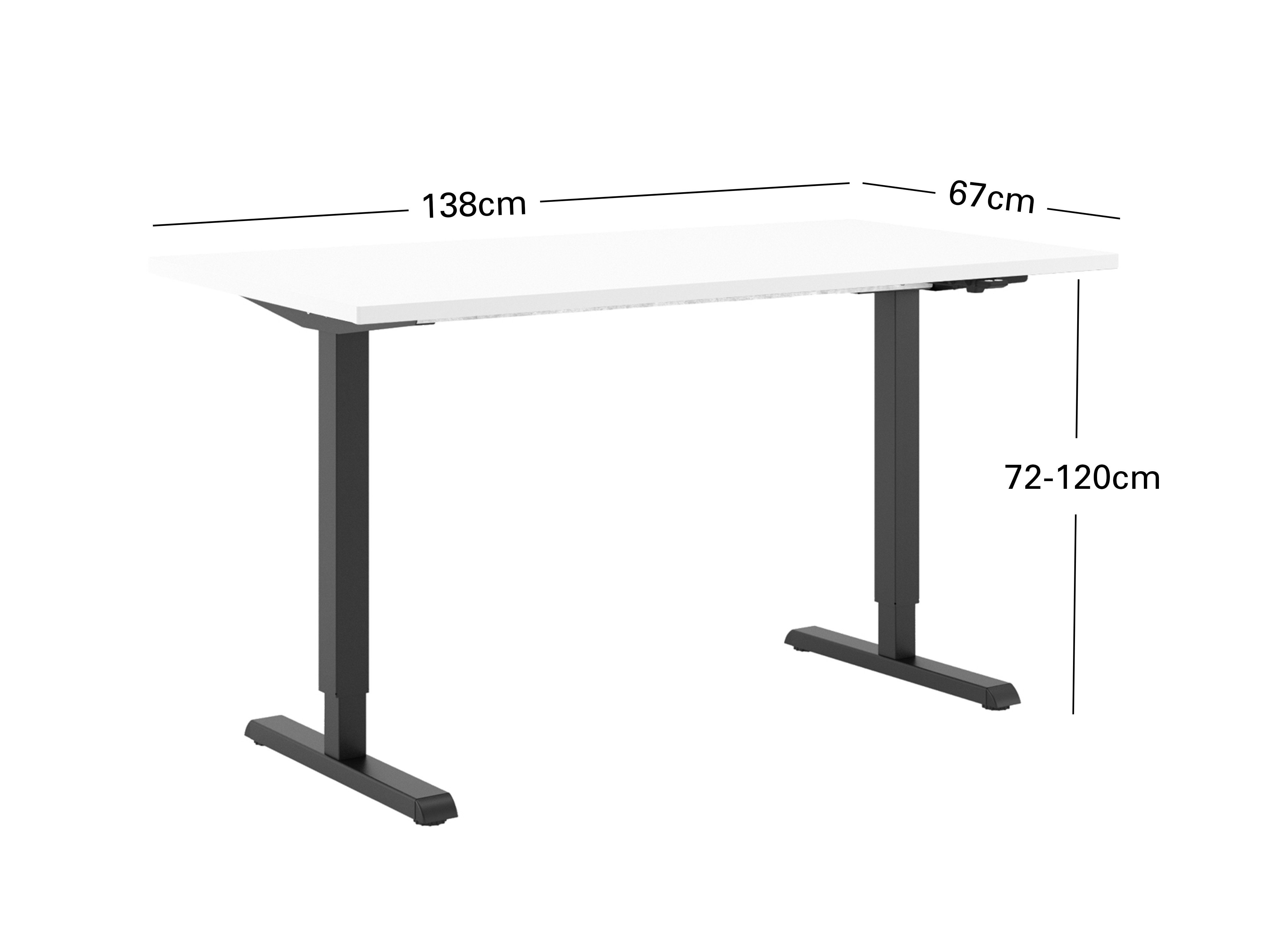 Actiforce Schreibtisch STEELFORCE PRO 300 (Home-Office PRO, 160 x 80 cm / 138 x 67 cm Stufenlos Teleskop), elektrisch höhenverstellbarer Schreibtisch, ergonomisch