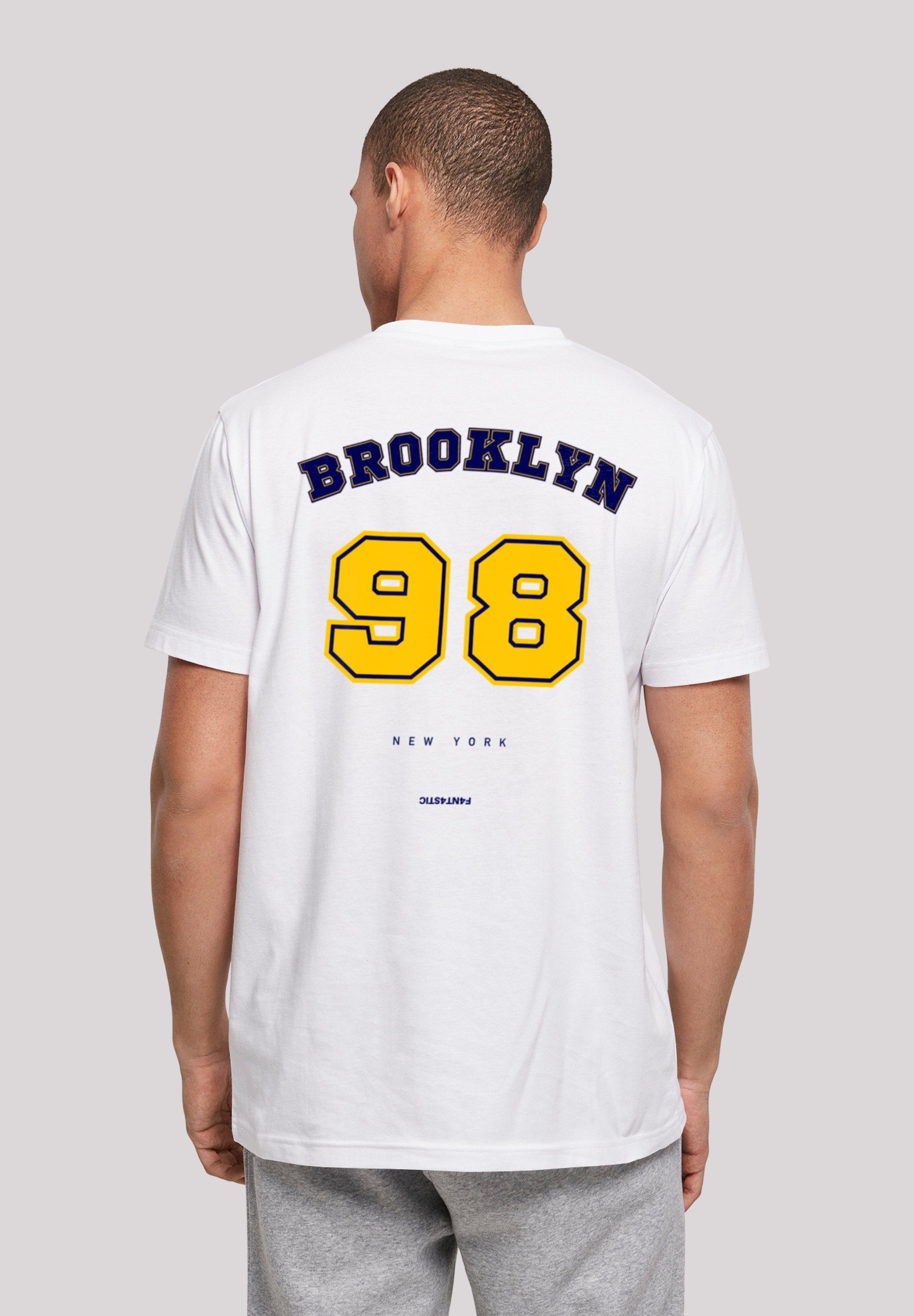 F4NT4STIC T-Shirt TEE weiß UNISEX NY Print 98 Brooklyn