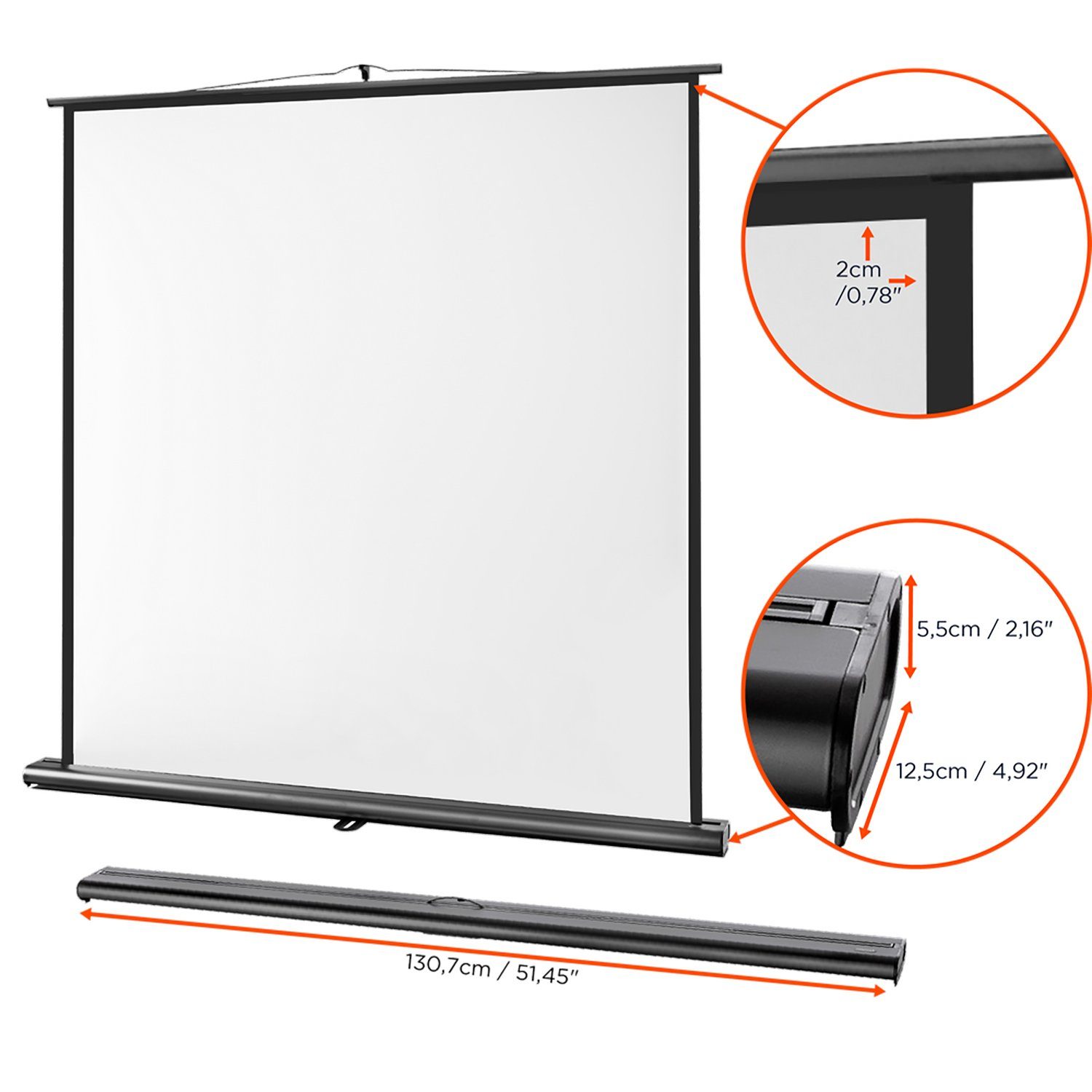 Celexon Professional Pull-Up-Leinwand (schwarze Rückseite)
