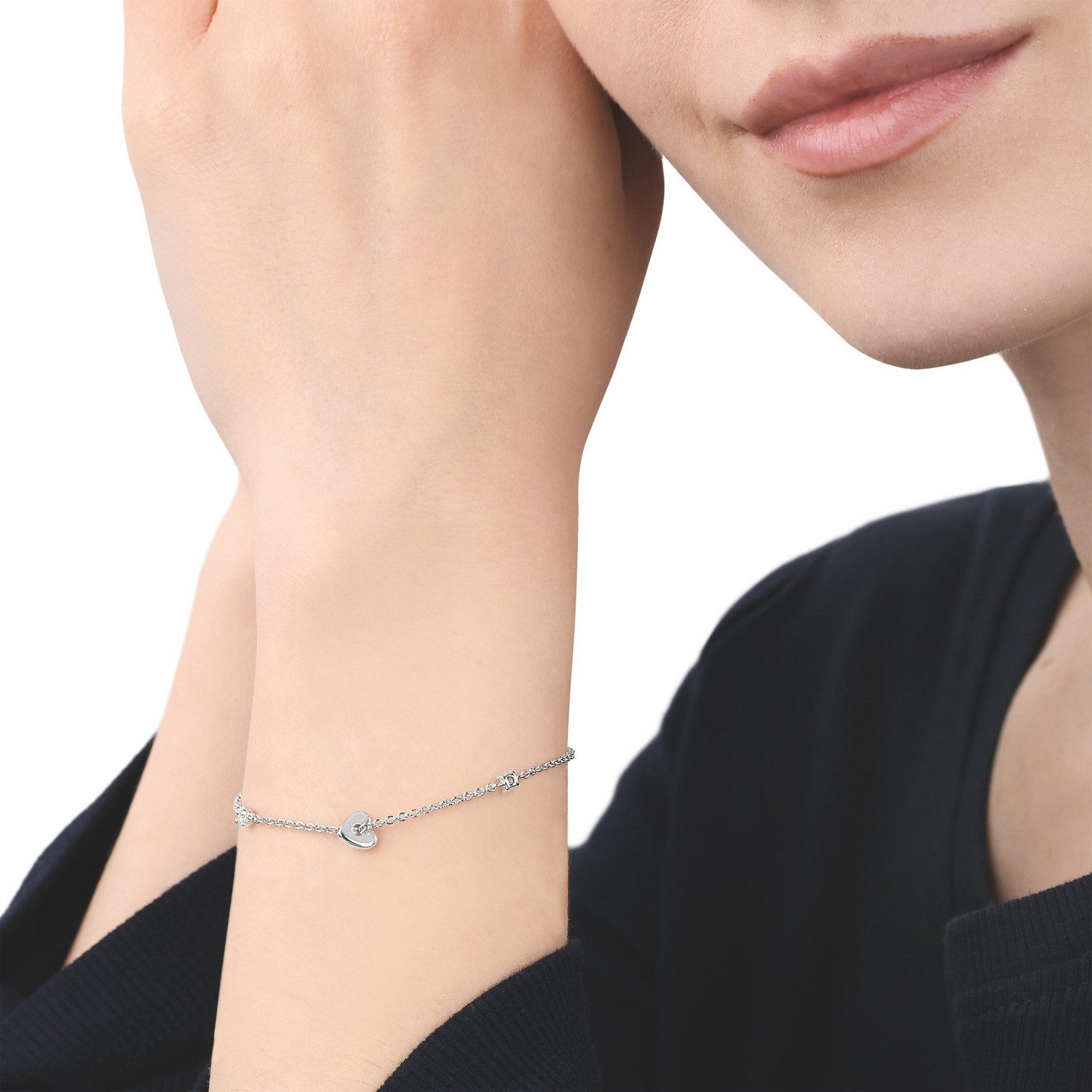TOM TAILOR Armband Schmuck Geschenk Silber 925 Herz, mit Zirkonia (synth)