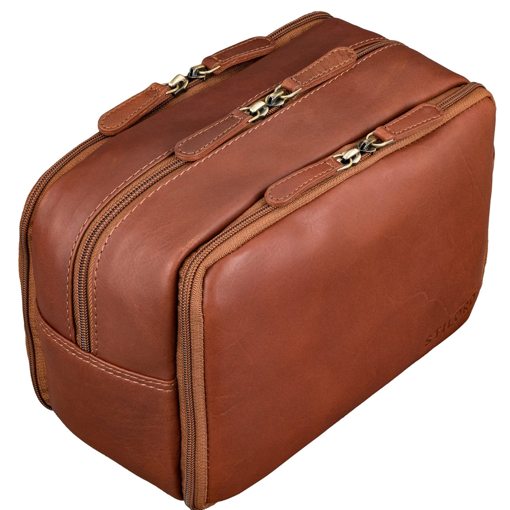 Kulturbeutel "Corse" Kulturtasche Leder XL