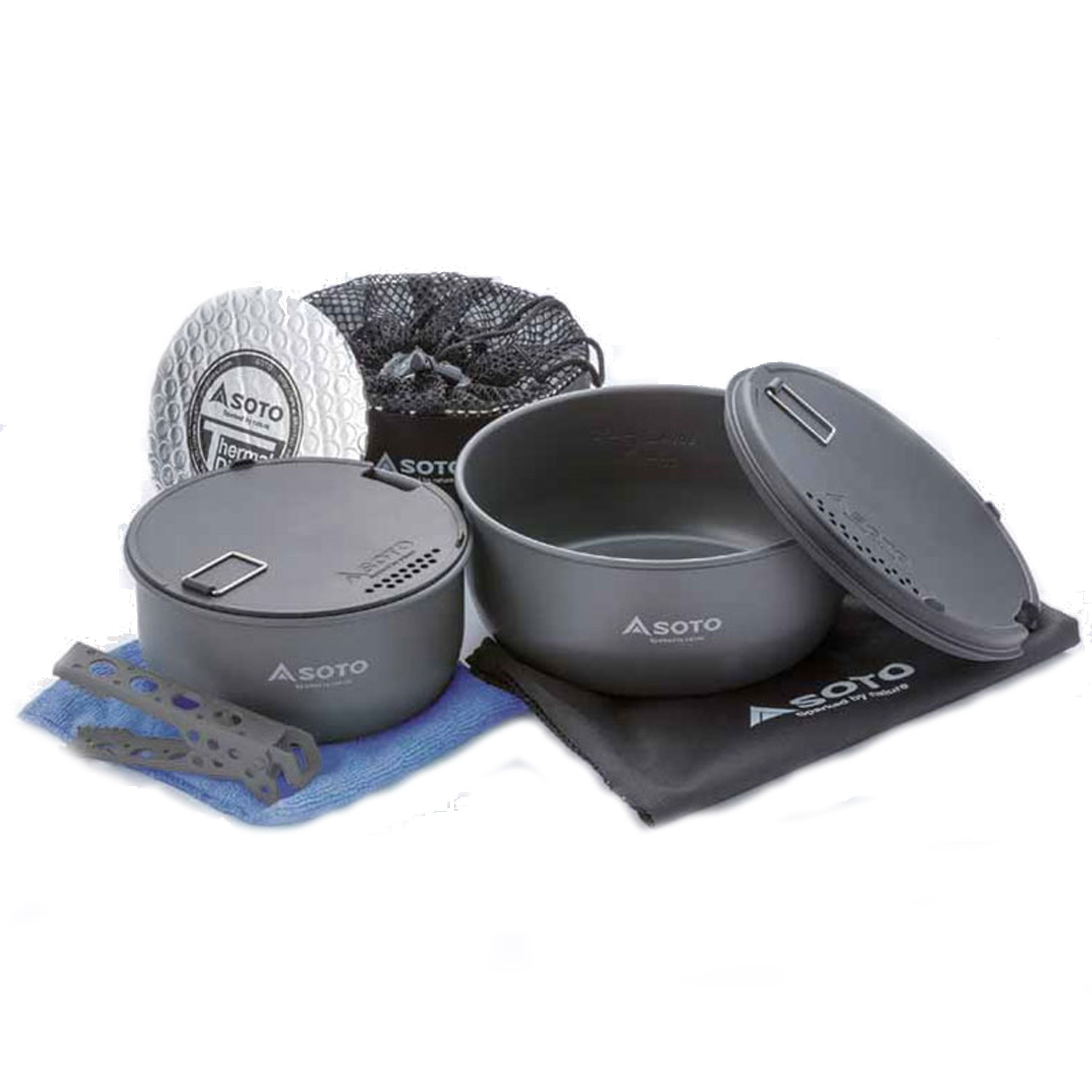 SOTO Topf-Set SOTO Navigator Cook Set - Multifunktions-Kochset Alu, 9-teilig