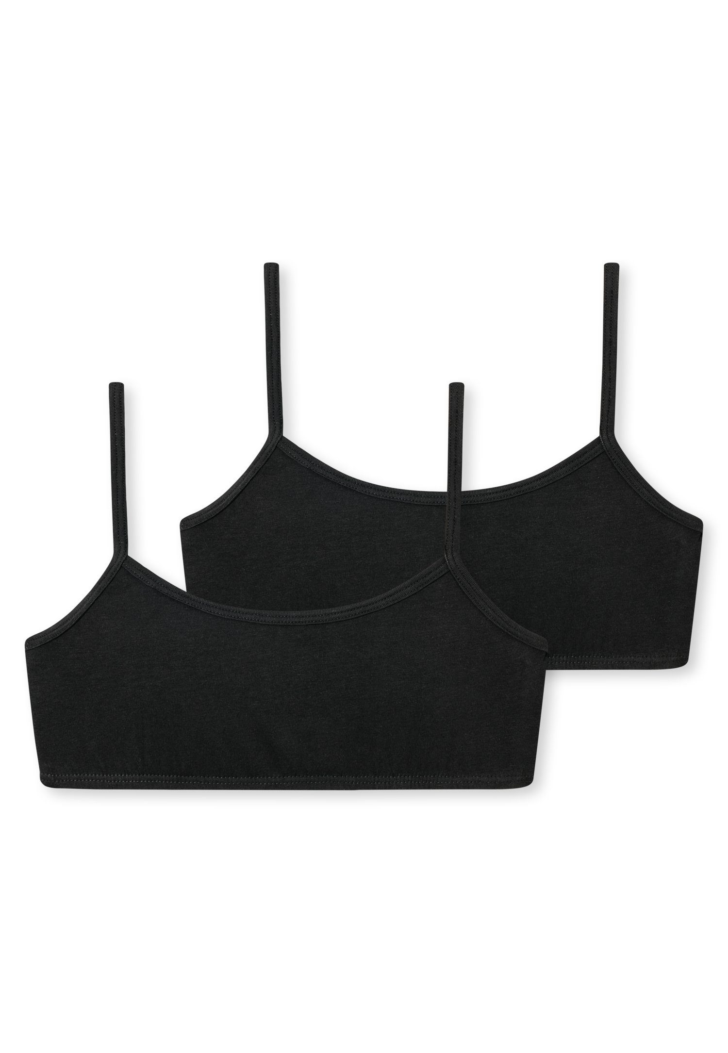 aus 2-tlg) 95% (Set, 5% Schiesser Baumwolle, unifarben, 2Pack Bustier Elasthan Bustiers