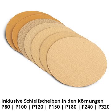 STAHLWERK Schleifschwamm STAHLWERK Handschleifblock Set, mit P80, P100, P120, P150, P180, P240, P320 Körnung, Schleifblock