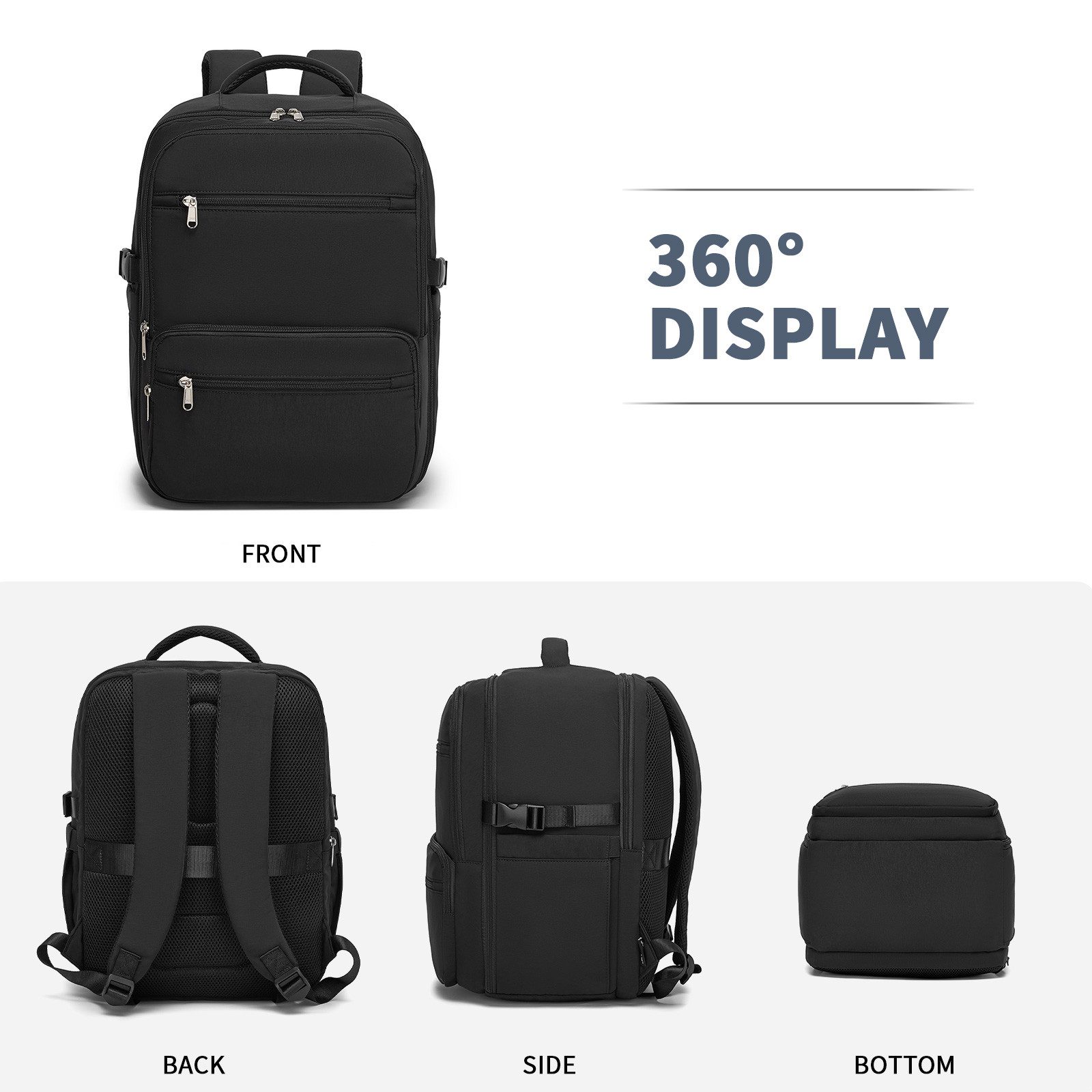 KONO Rucksack Handgepäck-Rucksack 40x30x20 cm – 40L Reiserucksack für Damen & Herren