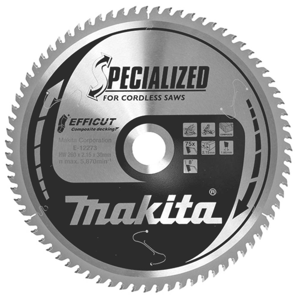 Makita Kreissägeblatt EFFICUT Sägeb.260x30x75Z E-12273