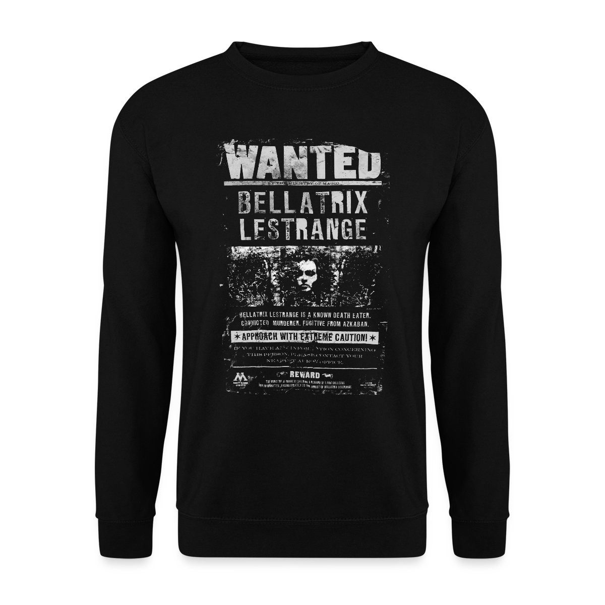 Spreadshirt Sweatshirt Harry Potter Bellatrix Lestrange Wanted Poster Unisex Pullover (1-tlg)