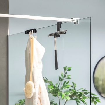 bremermann Duschabzieher zum Einhängen an Duschwand, aus Edelstahl und Silikon
