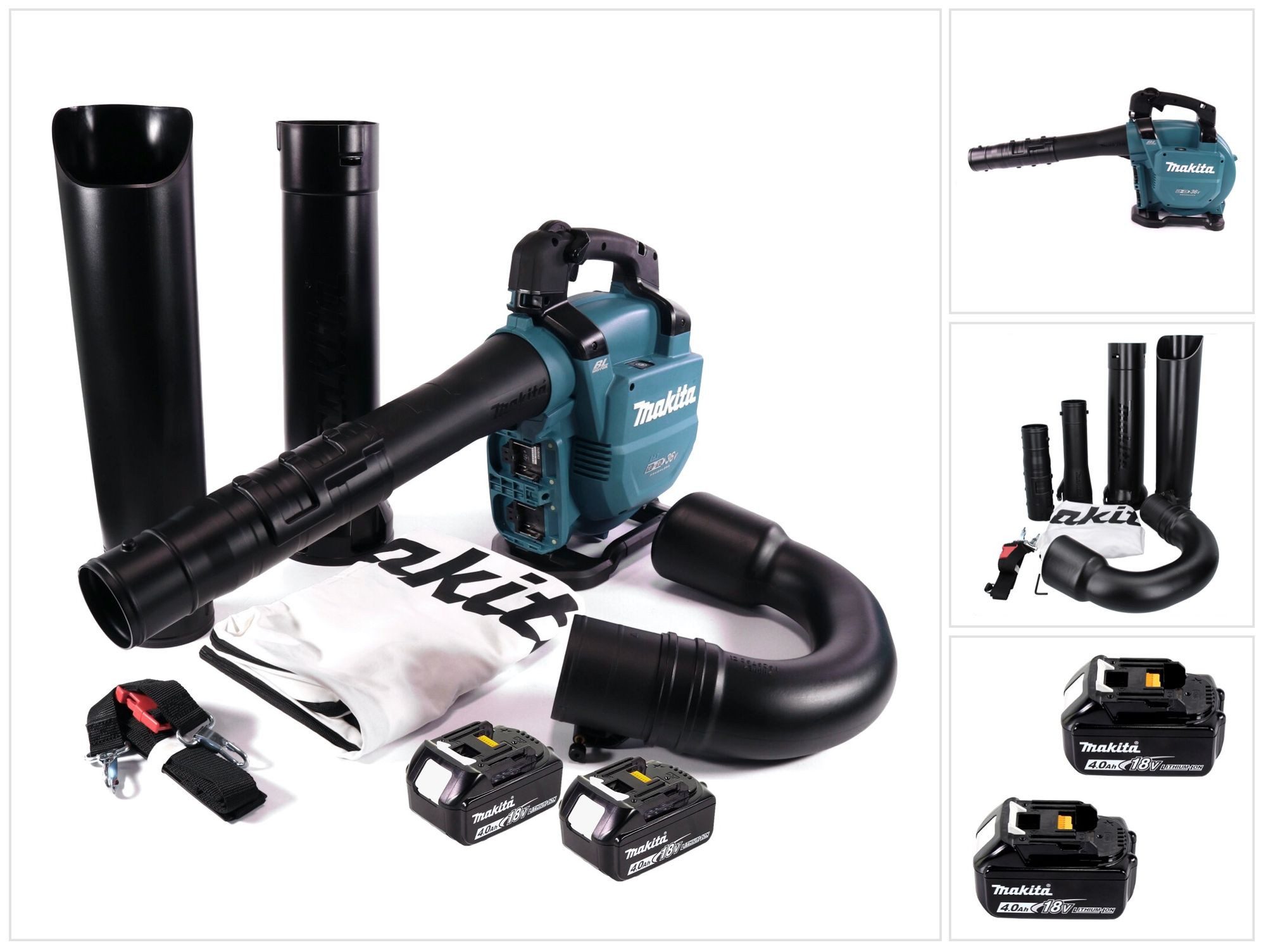 Makita Akku-Laubbläser DUB 363 M2V Akku Gebläse / Laubsauger 36 V (2x 18 V) Brushless + Ab