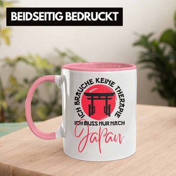 Trendation Tasse Trendation - Japan Tasse Geschenk Japanische Kultur Jaoan-Liebhaber Ich Brauche Keine Therapie Ich Muss Nur Nach Japan