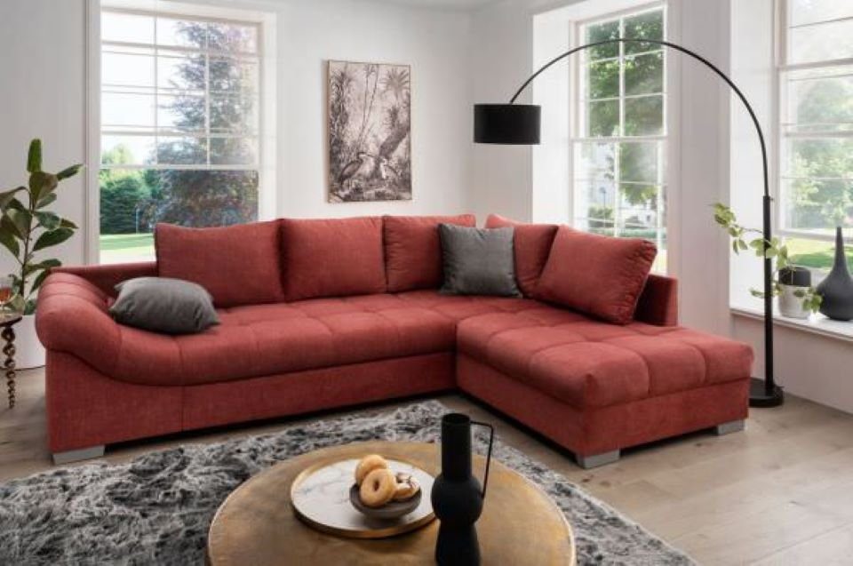 Myhomelando Ecksofa Alaska 298 x 202 cm mit Schlaffunktion, Set mit Schlaffunktion, L‑Sofa mit Schlaffunktion