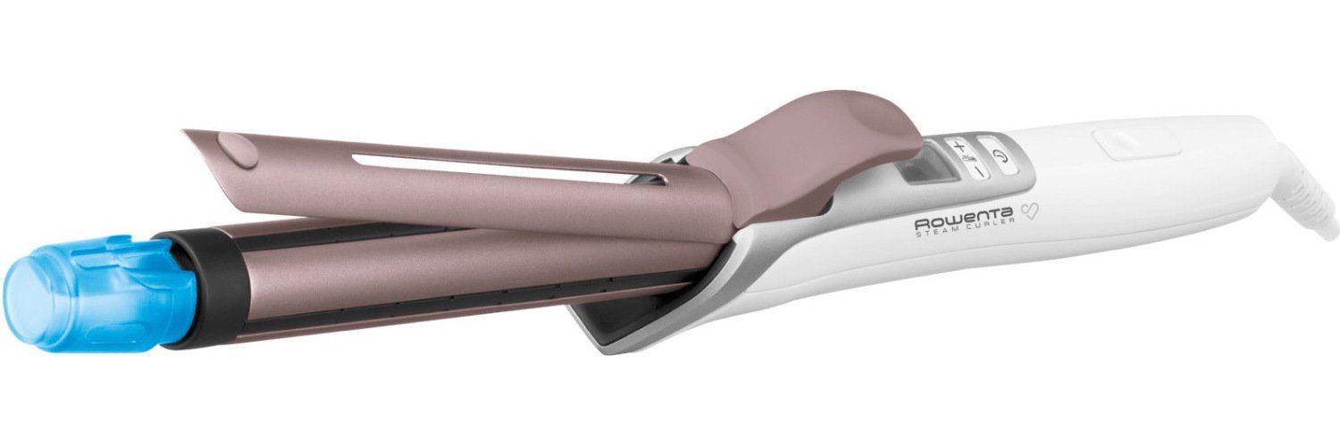 Damen Haarstyling Rowenta Glätt- und Lockenstab Premium Care Steam Curler CF 3810 Dampflockenwickler weiß