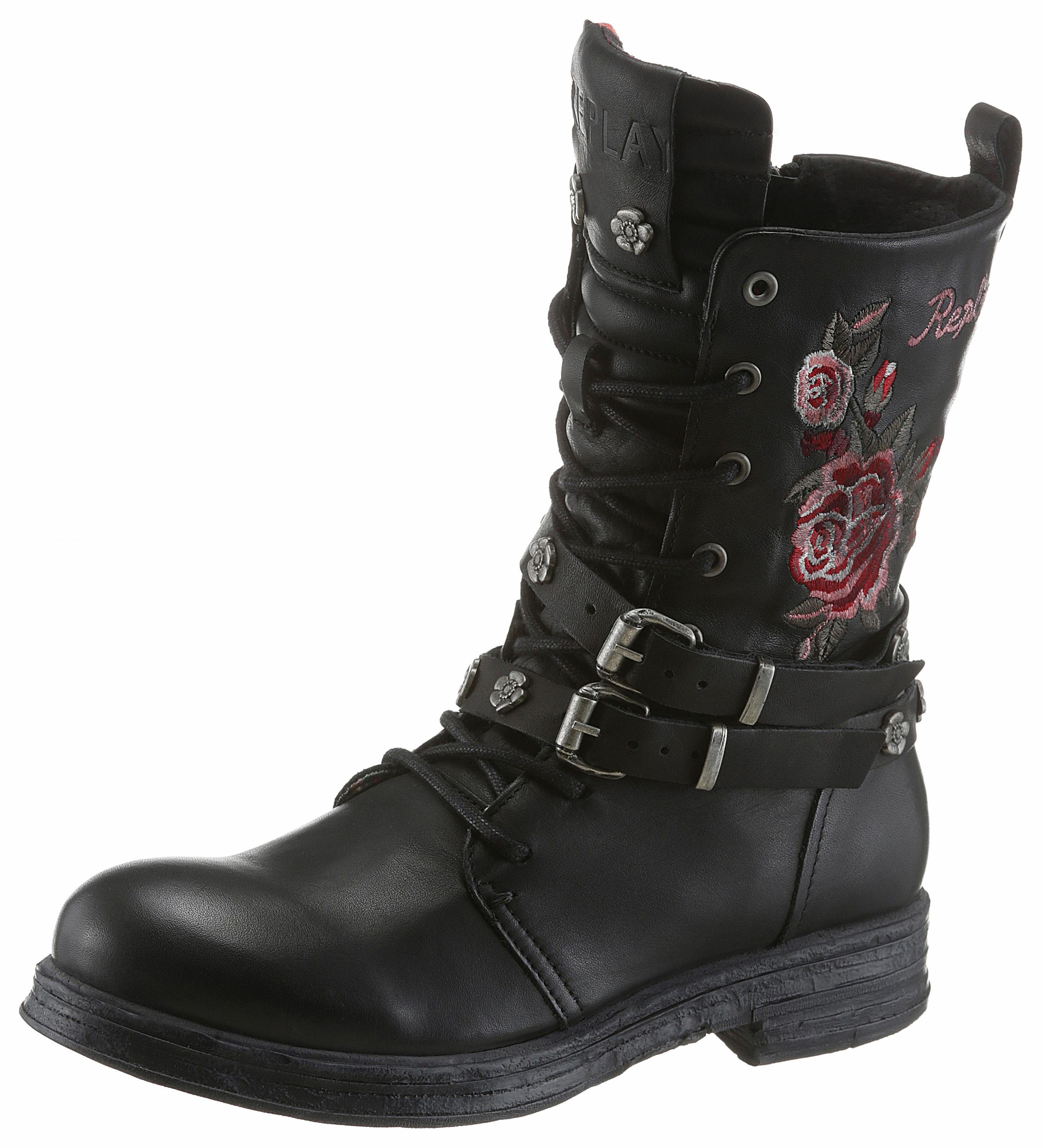 biker boots replay